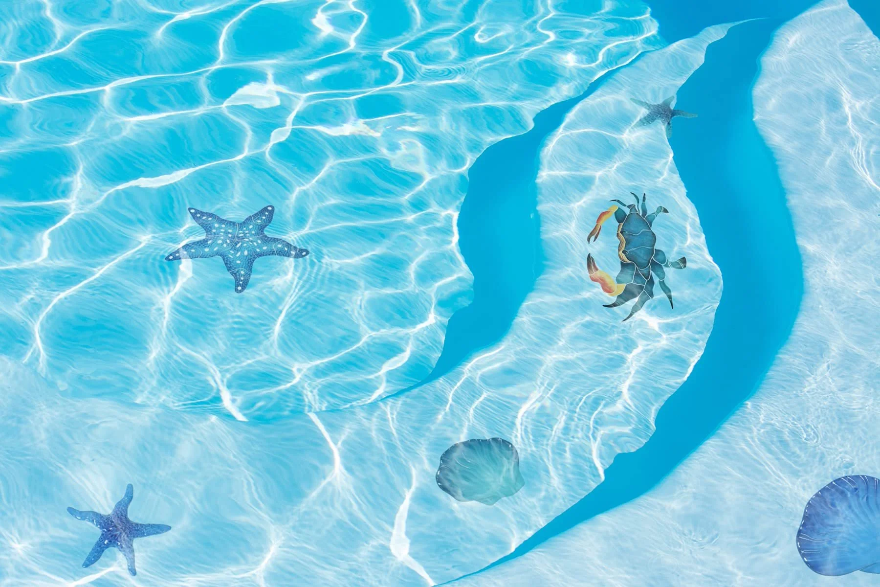 Artistry in Mosaics Blue Swimmer Crab Ceramic Swimming Pool Mosaic 7″ x 12″