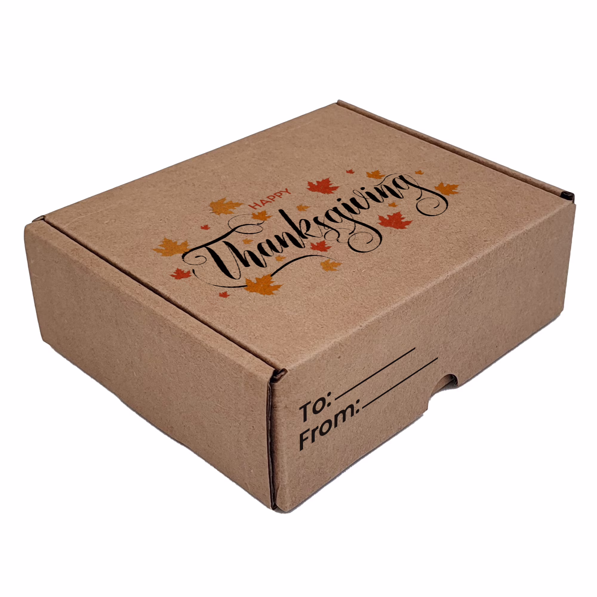 Ucanpack Thanksgiving Mailer Box 7 x 5 x 3″ – Maple & Oak Printed Small Christmas Boxes – Holiday Shipping Box Made In USA Holiday Gift Box Gift Shipping Boxes
