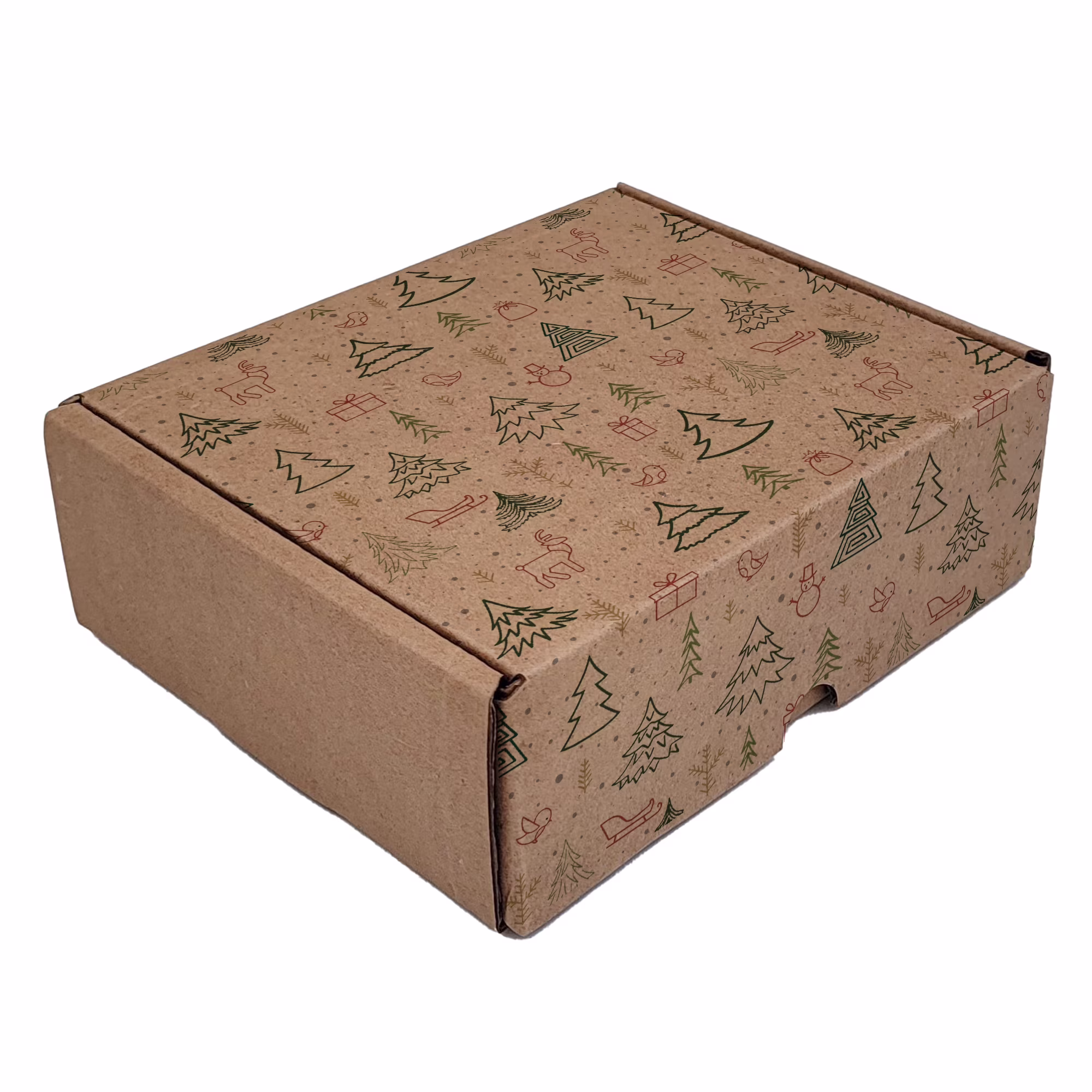 Ucanpack Christmas Mailing Boxes 11 x 11 x 5″ – Winter Forest Printed Christmas Boxes – Holiday Shipping Box Made In USA Holiday Box Corrugated Shipping Boxes
