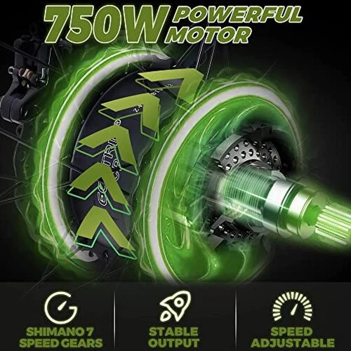 ECOTRIC Adult Electric Bike 26 x 4.0 in Fat Tires, 750W, 48V 13AH – Hammer