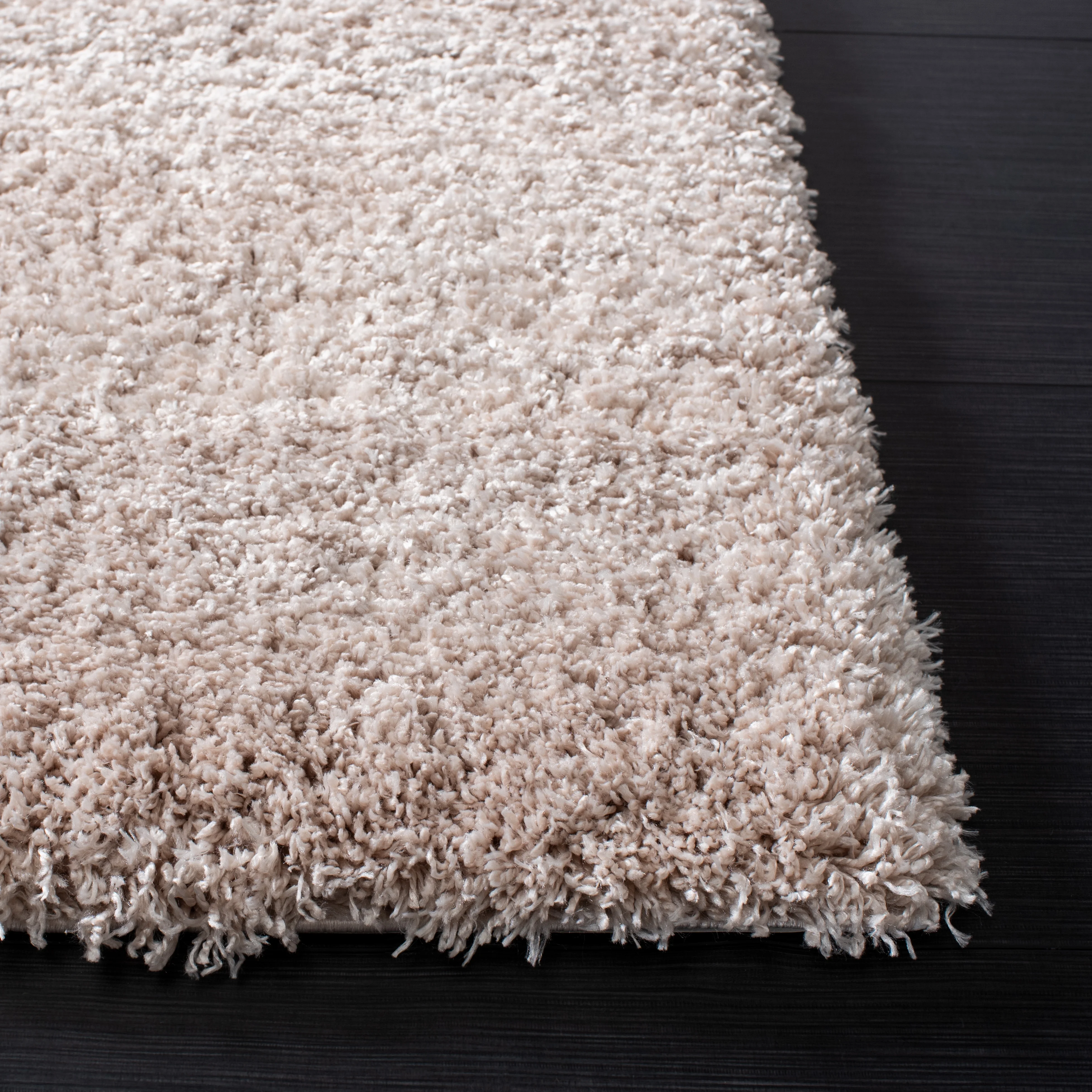 SAFAVIEH Colorado Tarek Solid Shag Runner Rug, Champagne, 2'3" x 8'
