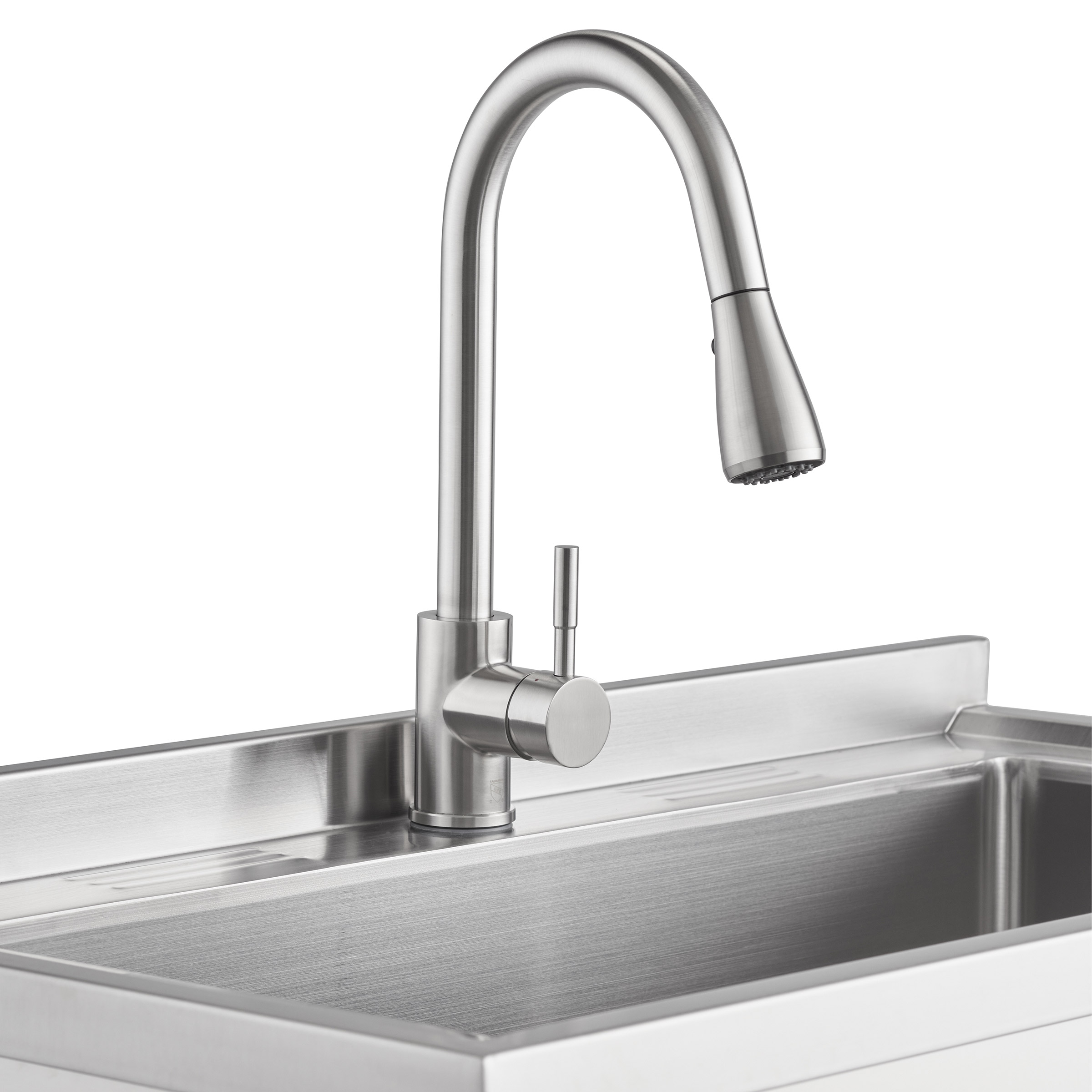TRINITY 30' x 14' Basin Stainless Steel Utility Sink with Pull-down Faucet