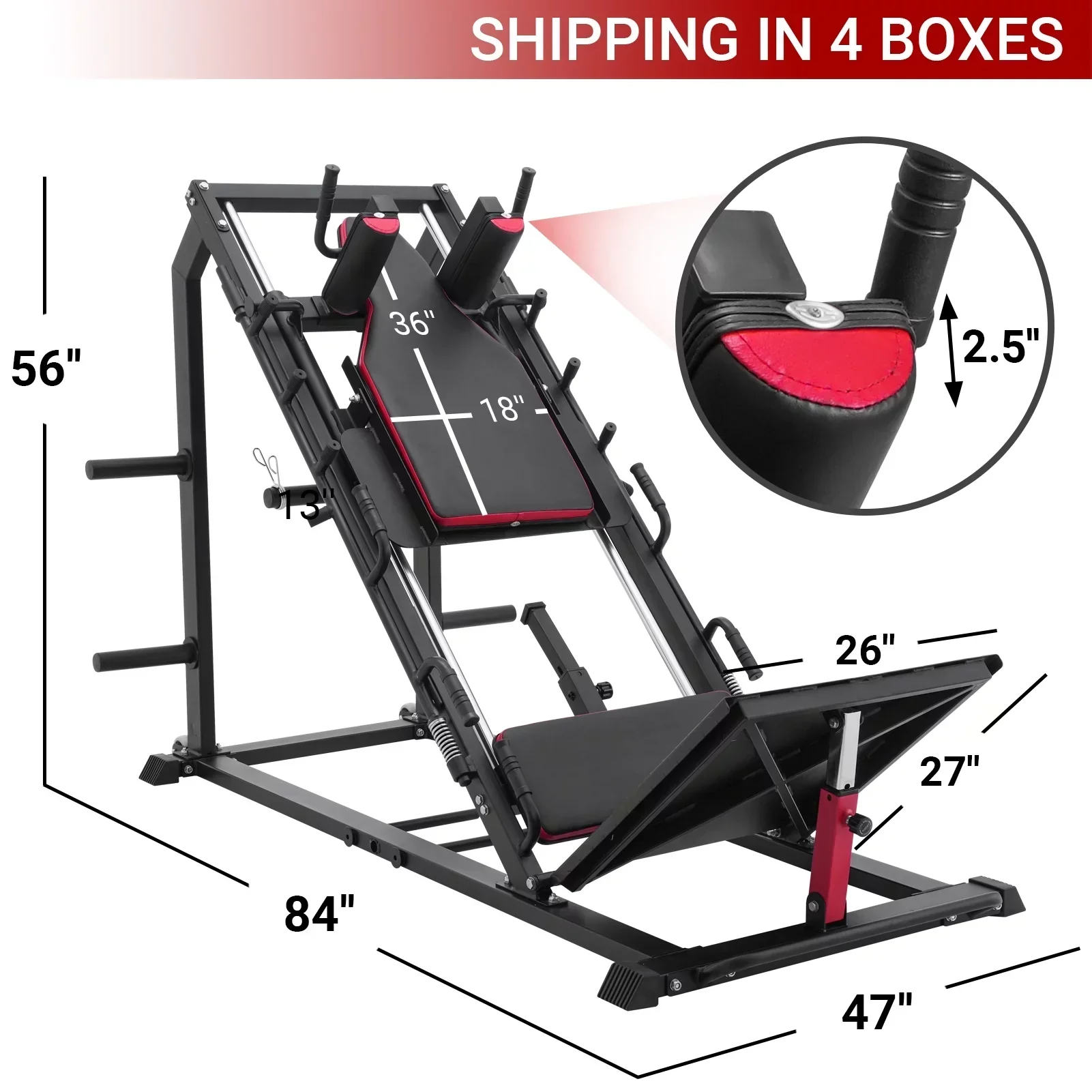 syedee Leg Press, Hack Squat And Leg Extension Machine – Lower Body Home Gym