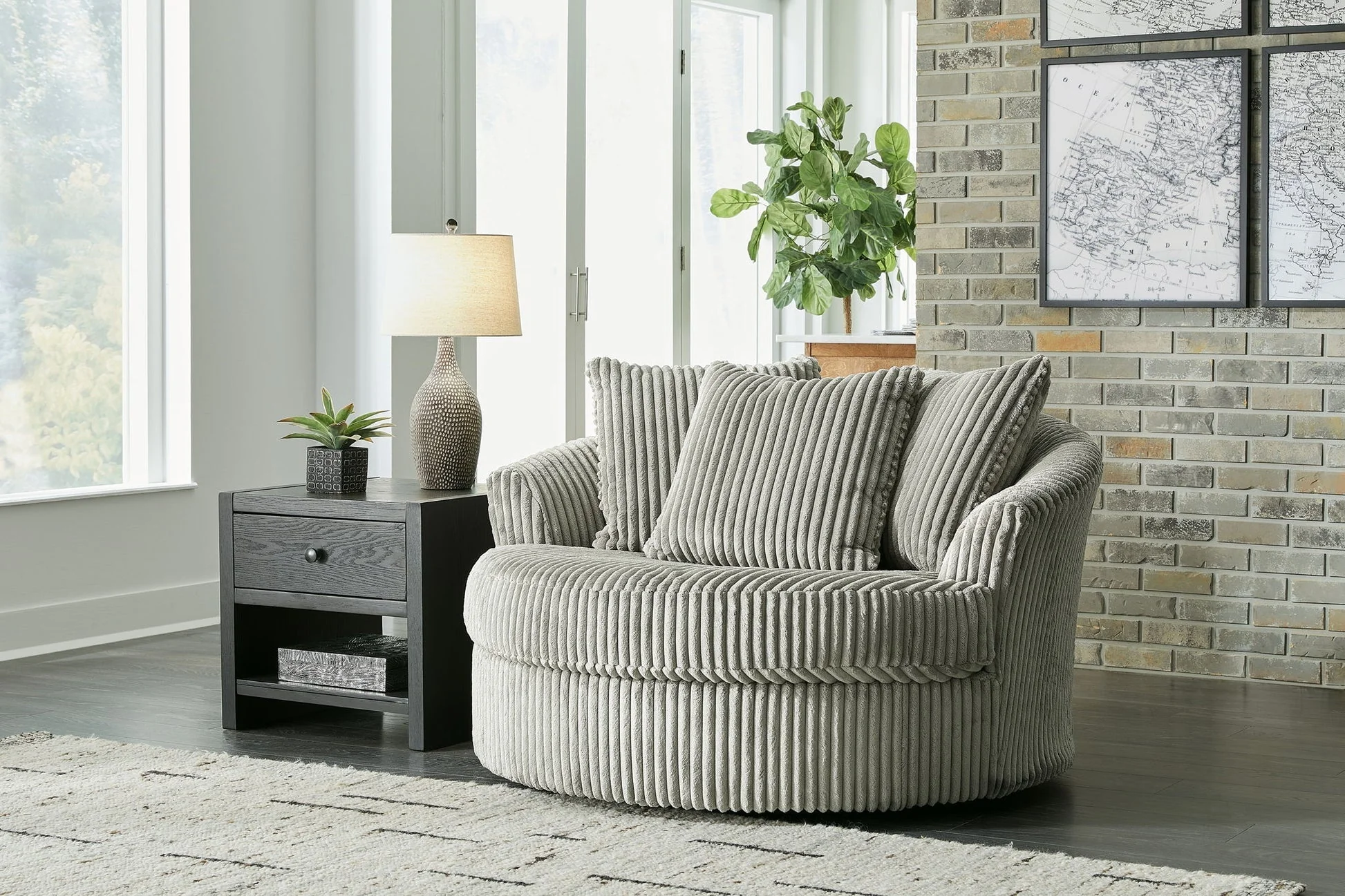 Oversized Swivel Accent Chair
