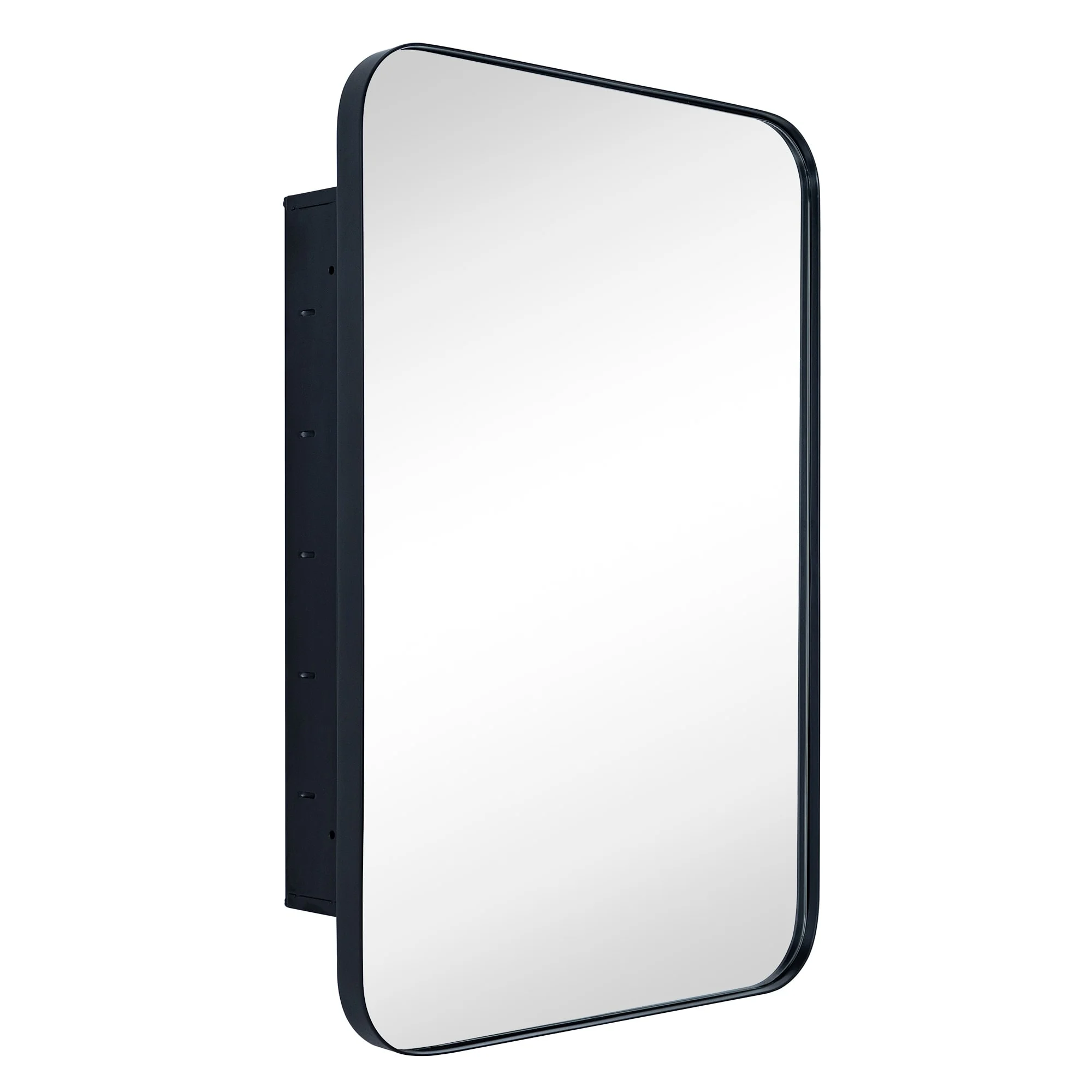TEHOME WH Recessed Framed Medicine Cabinet with Mirror and Adjustable Shelves 16" x 24" - Chrome
