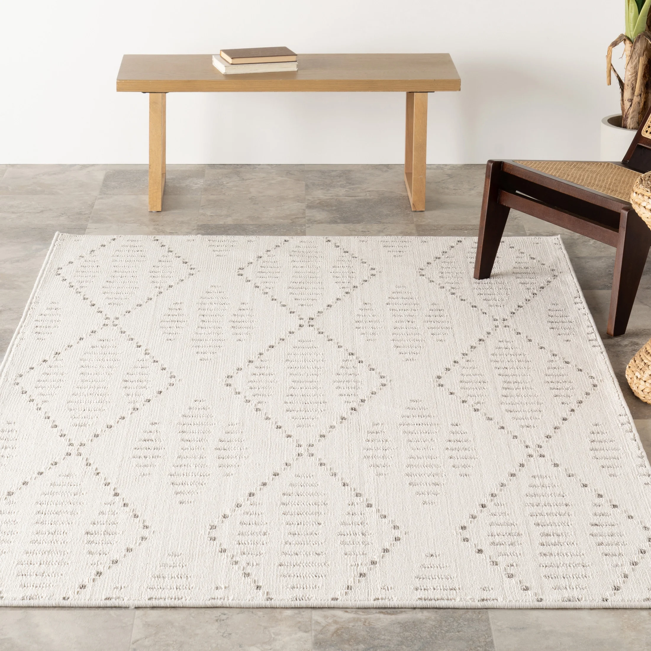 nuLOOM Hestia Trellis Indoor/Outdoor Area Rug, 9' x 12', Hestia Cream