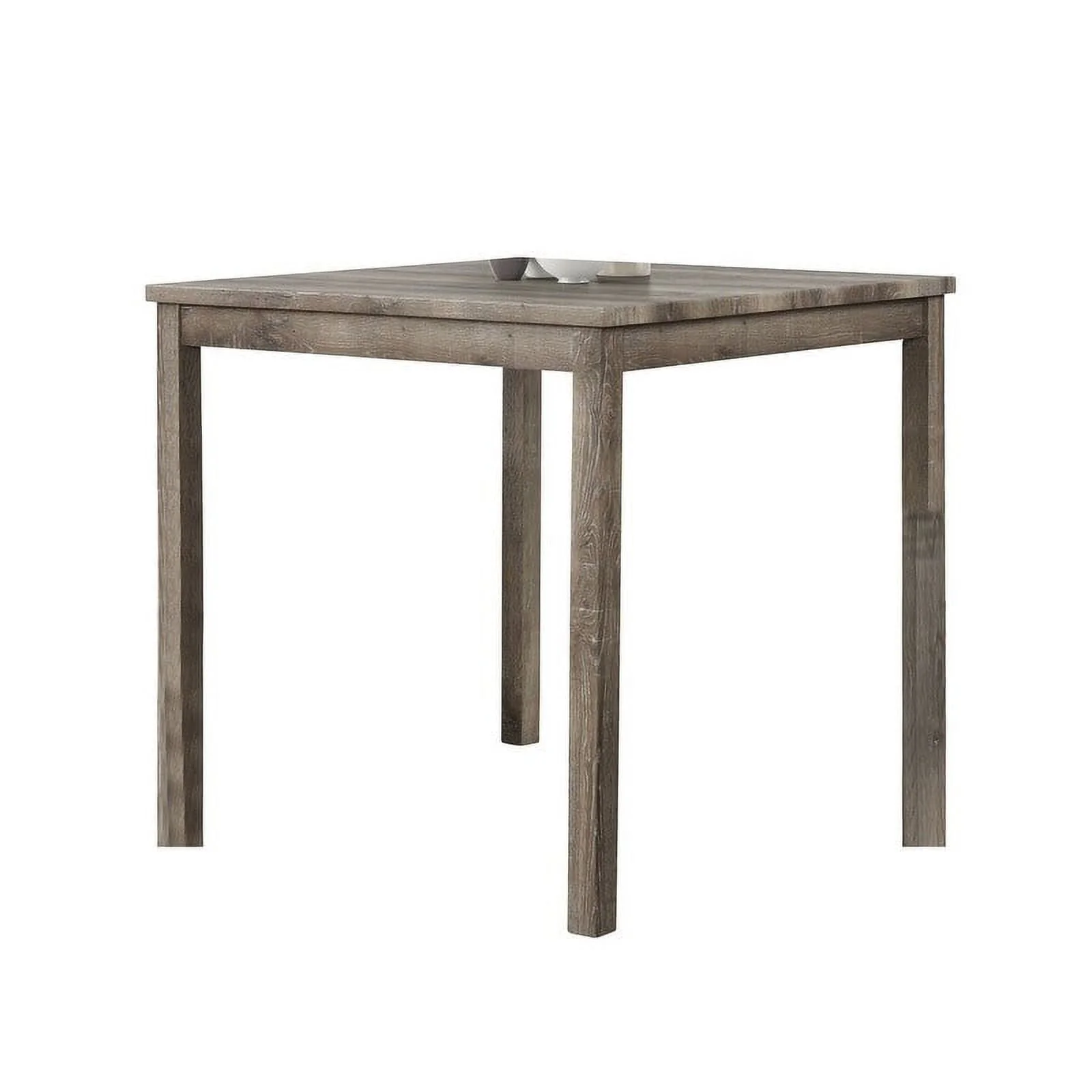Best Master Furniture Square 36 x 36 Counter Height Rustic Table Black Charcoal