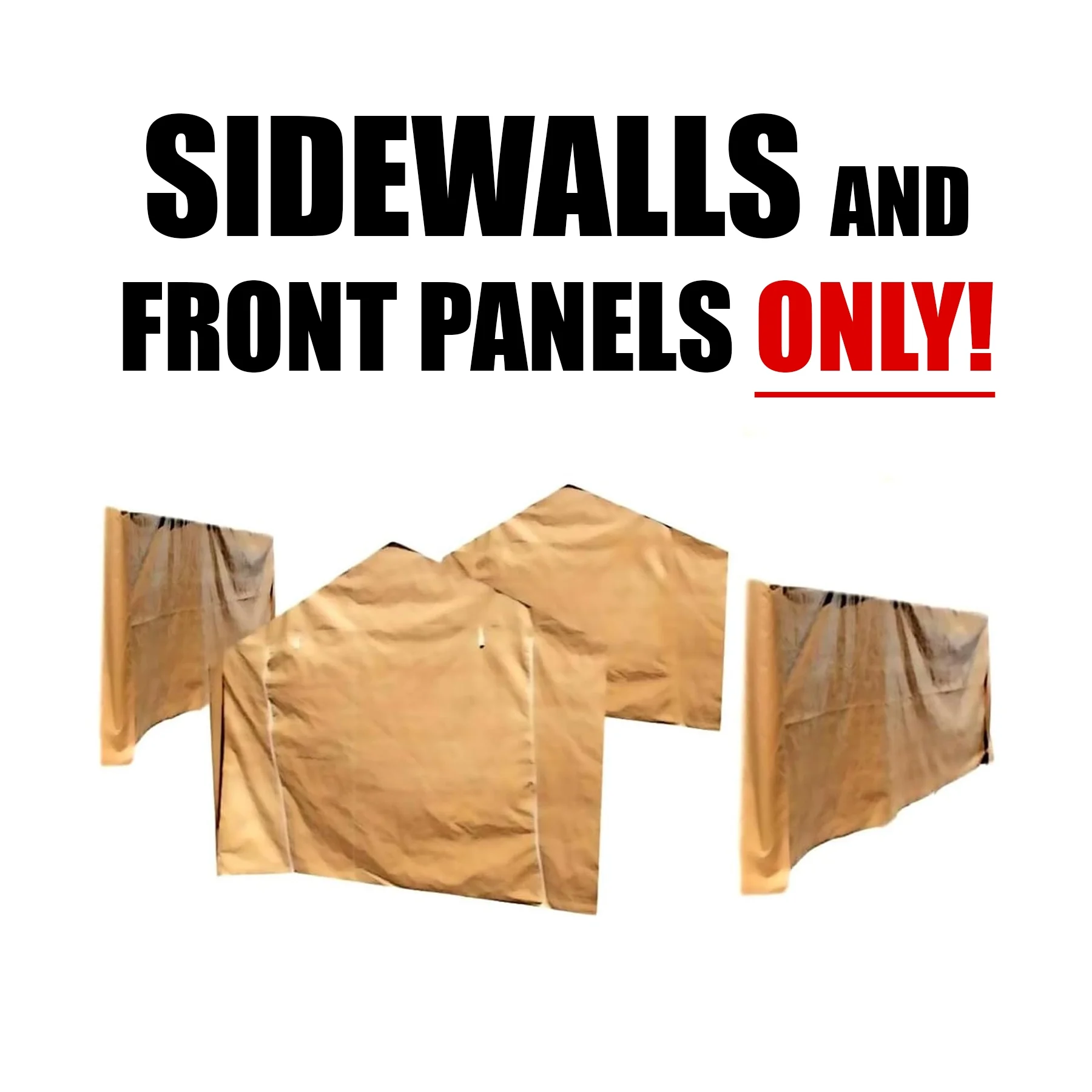 Day Star Shades 10 x 20 Outdoor Canopy Sidewalls 4 PC Set, Beige