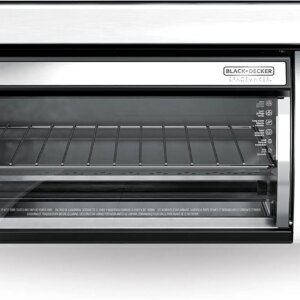 BLACK+DECKER SpaceMaker Under-Counter Toaster Oven, Digital Controls, Black/Stainless Steel, Fits 9" Pizza, TROS1000D