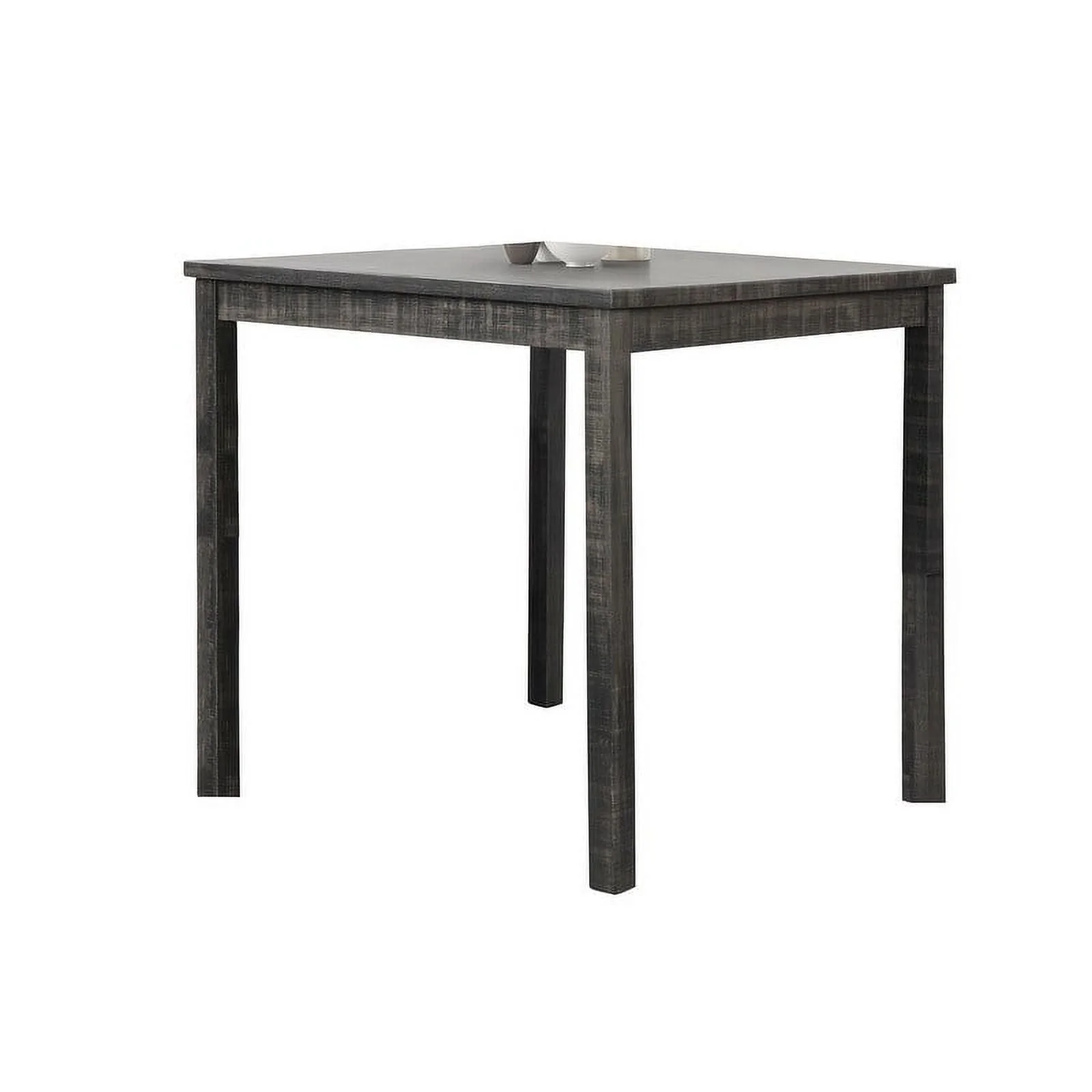 Best Master Furniture Square 36 x 36 Counter Height Rustic Table Black Charcoal