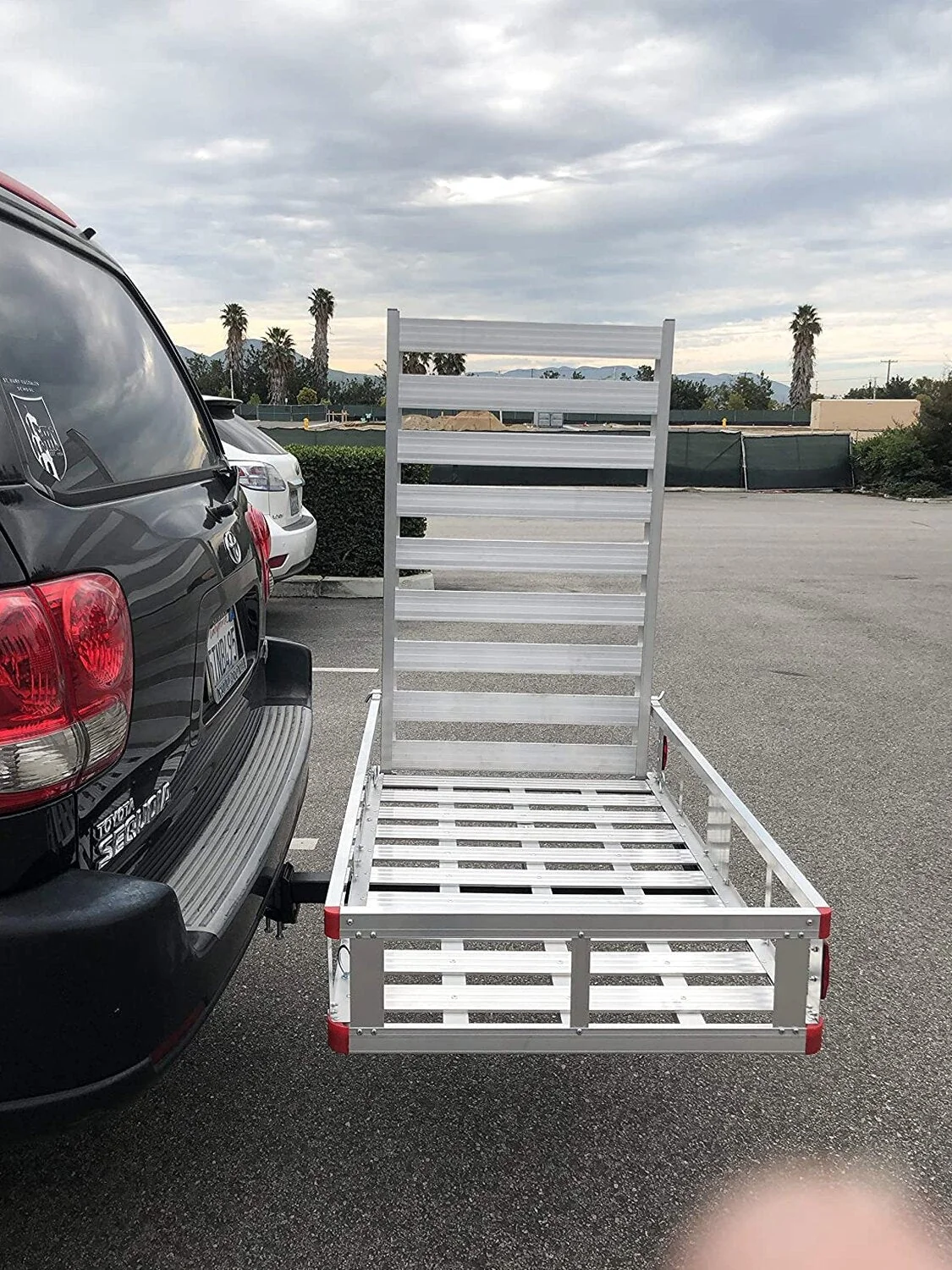 Aluminum Hitch Mount Cargo Carrier With 47 Inch Long Ramp, 1 Pack - 80779