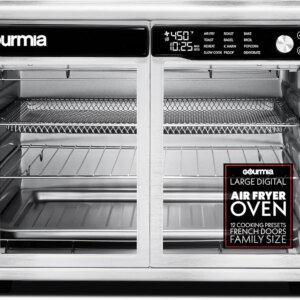 Gourmia French Door Air Fryer Oven - 37 Qt Large Capacity Convection Toaster Oven