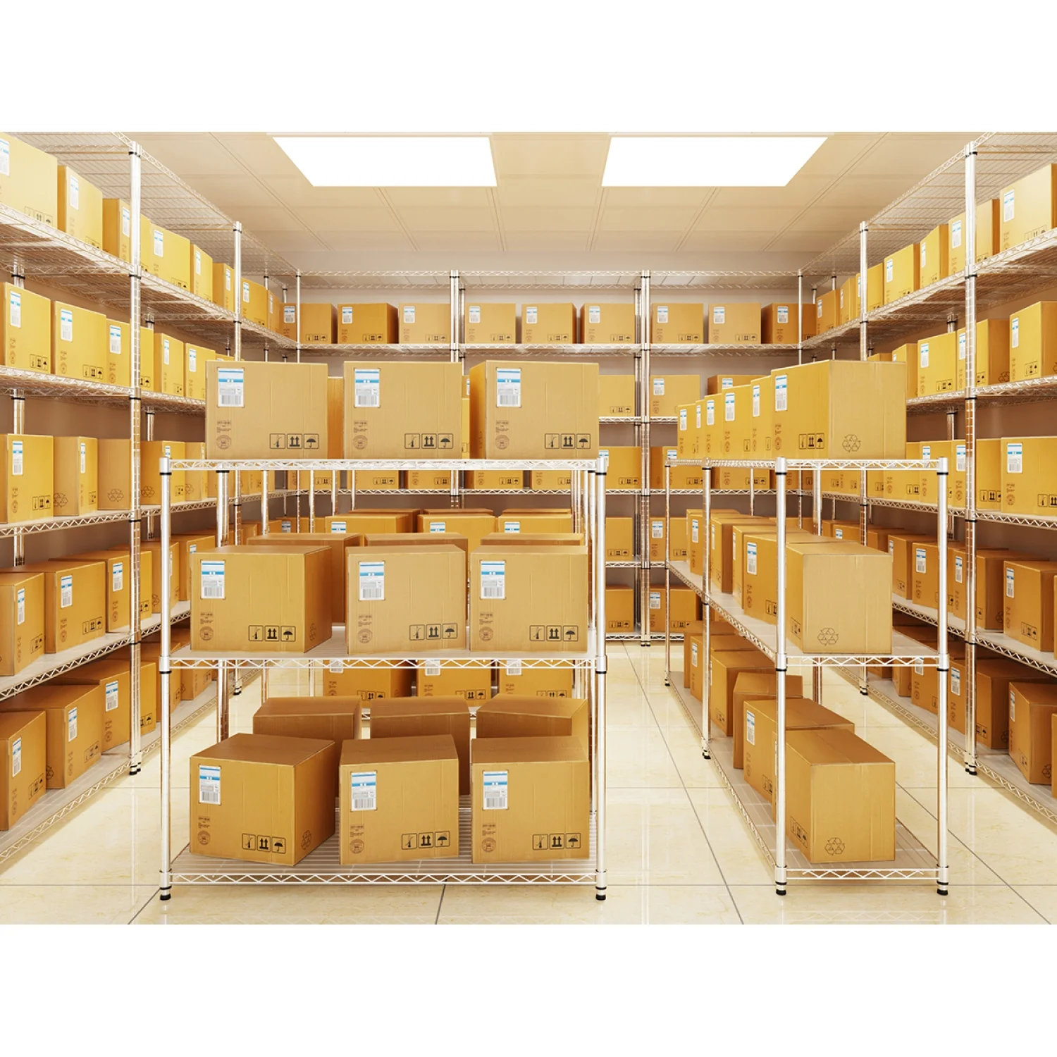 Holaki 3 Tier NSF Metal Shelf Wire Shelving Unit – Set of 2, 1050lbs Capacity Heavy Duty Adjustable Storage Rack with Shelf Liners, Chrome (48″ H x 48″ L x 18″ D)