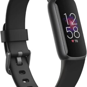 Fitness and Wellness-Tracker with Stress Management, Sleep-Tracking and 24/7 Heart Rate, One Size S L Bands Included, Lunar White/Soft Gold Stainless Steel, 1 Count