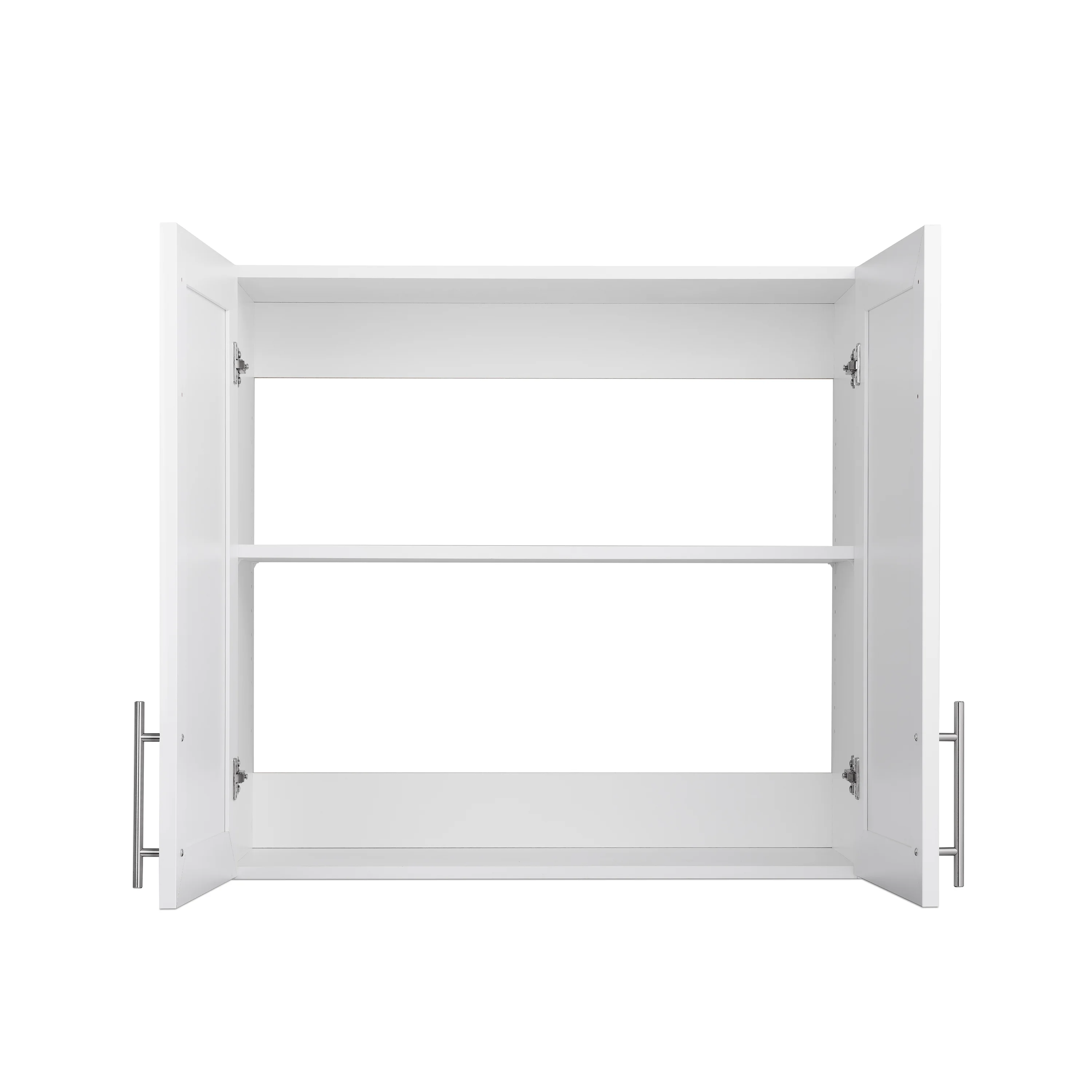Prepac Elite 32" H Wall Cabinet with Panel Doors, White Storage Cabinet, Bathroom Cabinet, Pantry Cabinet with with 1 Adjustable Shelf 12.75" D x 32" W x 30" H, WSUR-1003-1