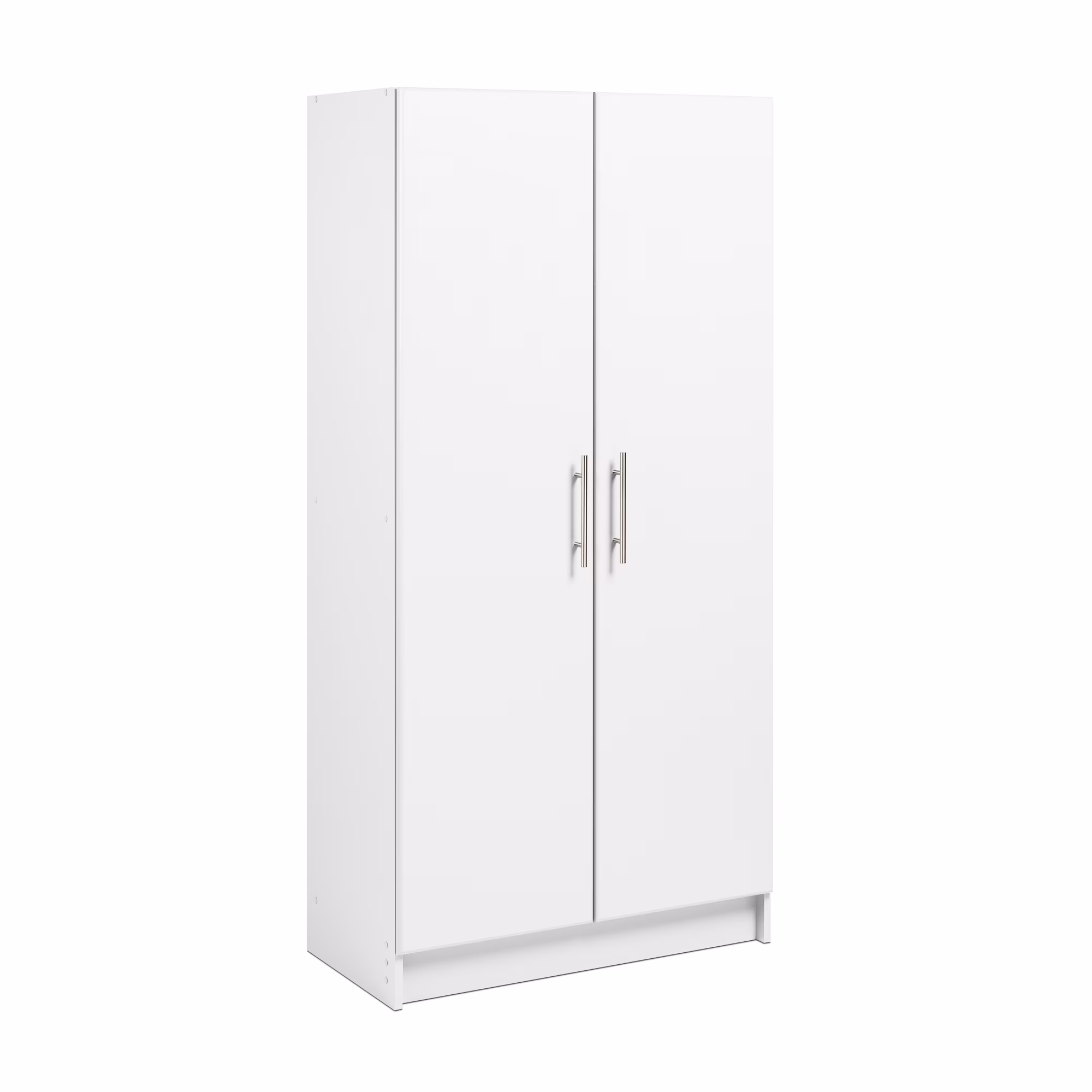 Prepac Adjustable Shelves Cabinet - Functional Tall Garage Table, 16"D x 32"W x 65"H Freestanding Garage Cabinet with 2-Doors, White - WES-3264