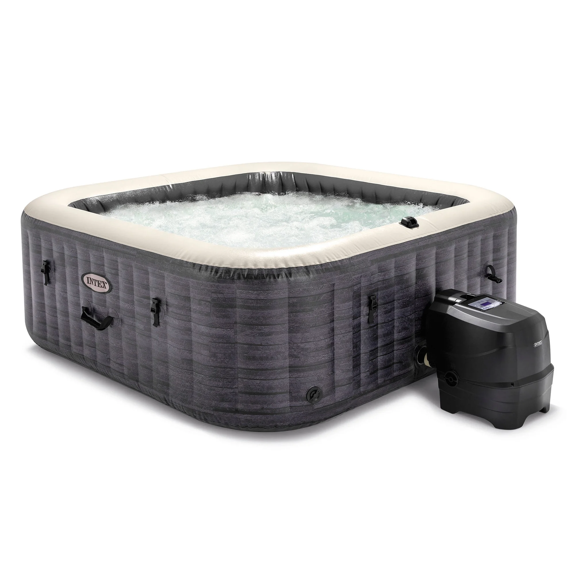 Intex PureSpa Plus Greystone Inflatable Hot Tub, 94 x 28", with Phone Tray