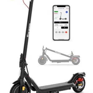 5TH WHEEL Electric Scooter With Turn Signals, 300W, 8.5 in Solid Tires, 18 mph, 12 Miles, Black - W16S