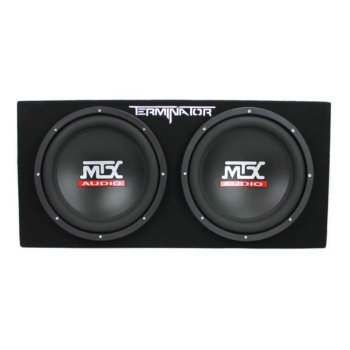 MTX TNE212D 12-Inch Dual Loaded Subwoofer Enclosure 2-Pack With Planet Audio AC1500.1 Amplifiers 2-Pack And Soundstorm AKS8 Wiring Kit