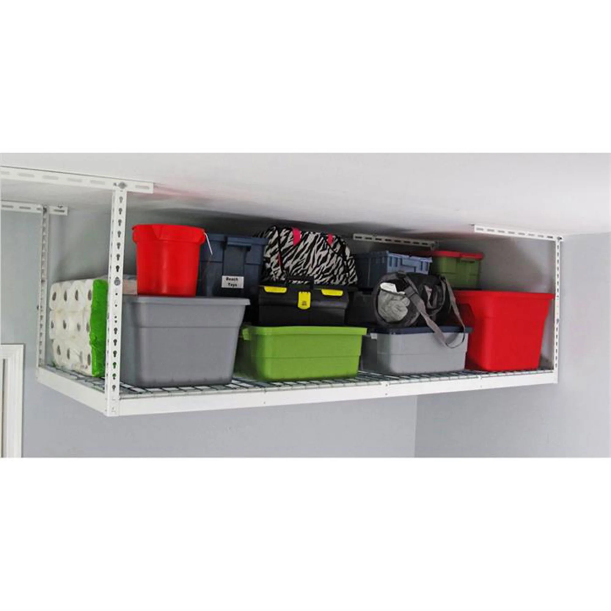 MonsterRax 3' x 8' Overhead Garage Storage Rack Holds 450 Pounds, White