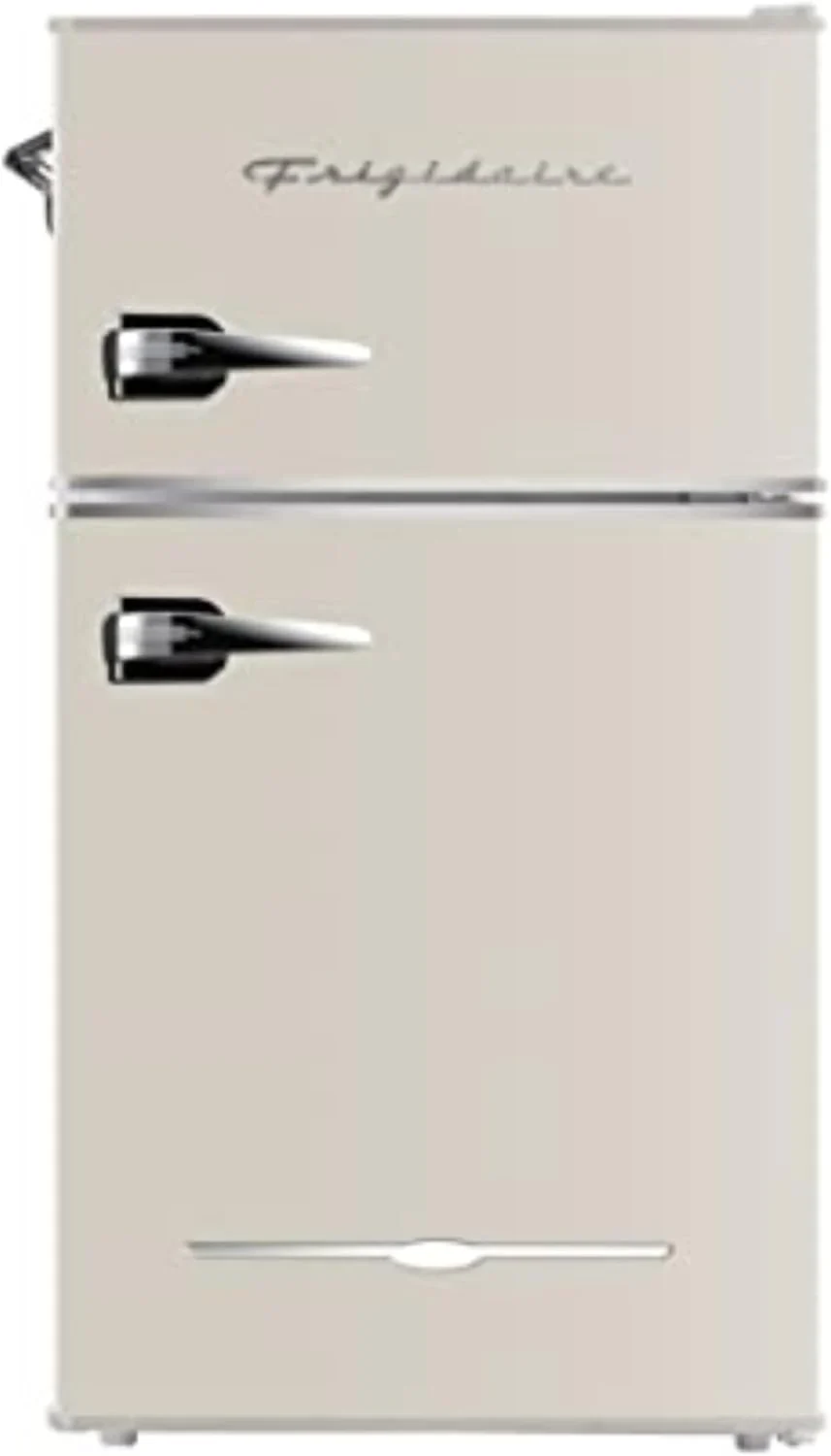 Frigidaire Retro Mini Fridge with Freezer Side Bottle Opener-Small 2 Door Refrigerator Office Bar