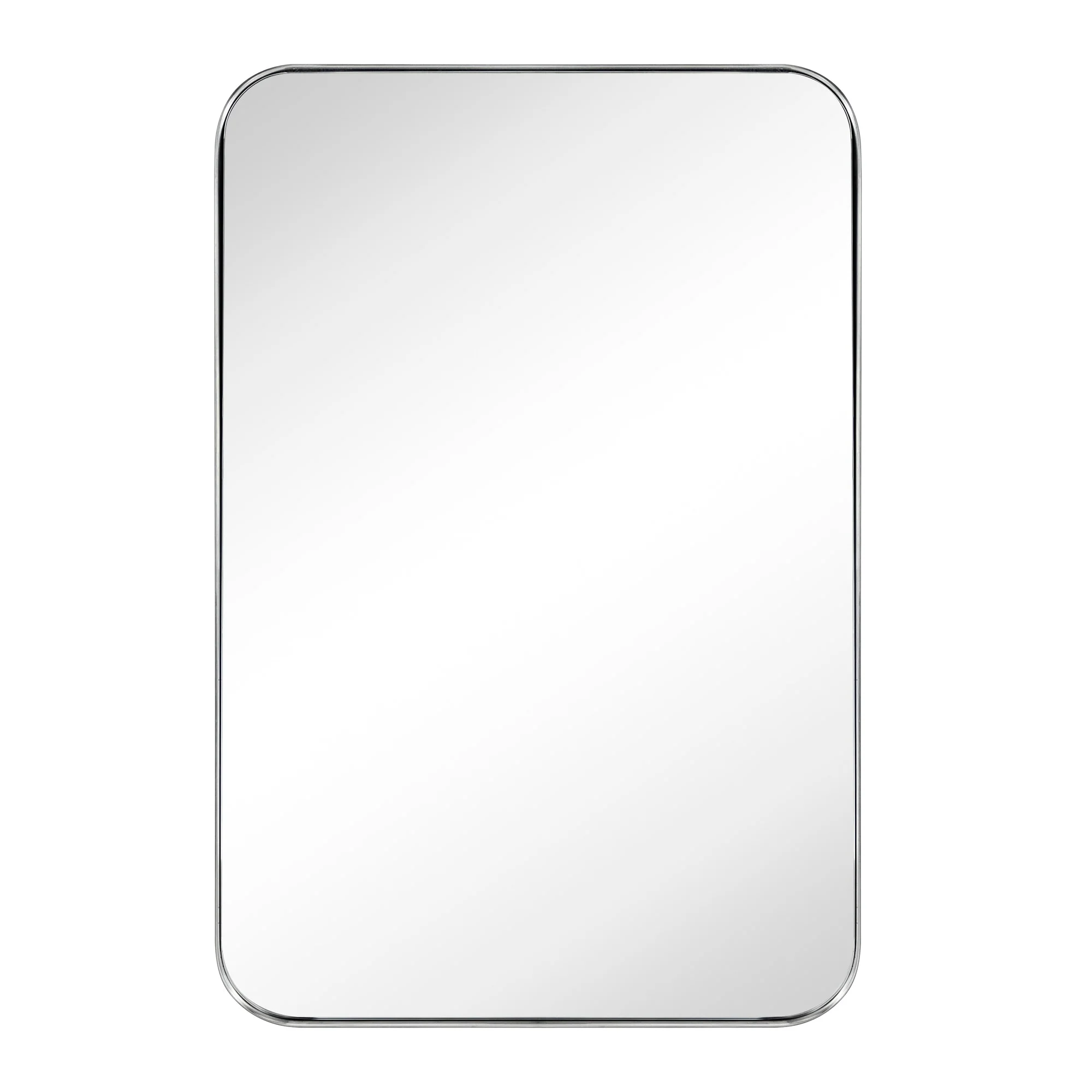 TEHOME WH Recessed Framed Medicine Cabinet with Mirror and Adjustable Shelves 16" x 24" - Chrome