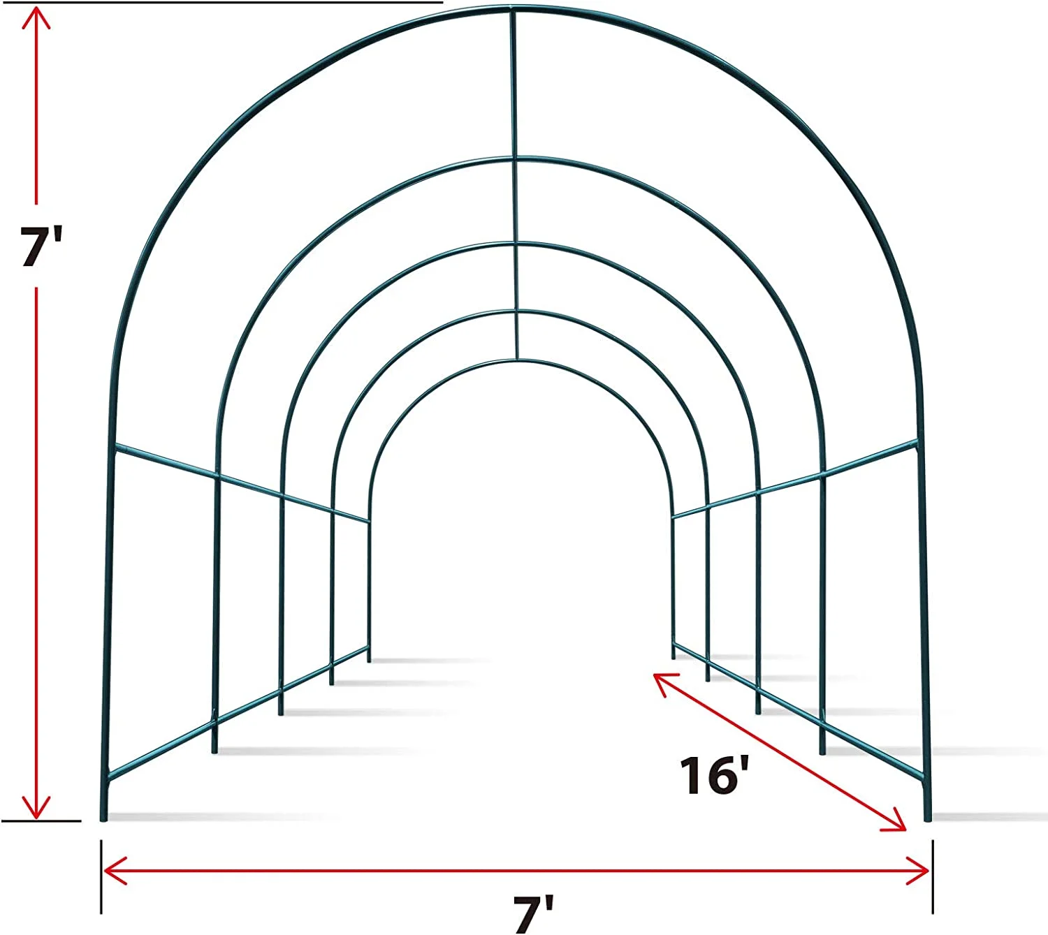 YardGrow Large Garden Support Arch Frame Climbing Plant Arch Arbor for Various Climbing Plant Roses Vines Birthday Wedding Party Decoration Pergola Frame (6.5 x 7 x 7.2ft)