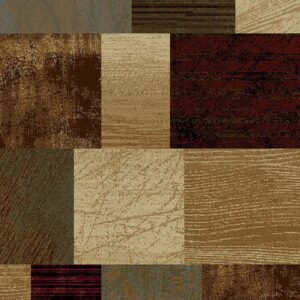 Tayse Elegance Area Rug 5210 Multi Boxes Squares 5' x 7' Rectangle