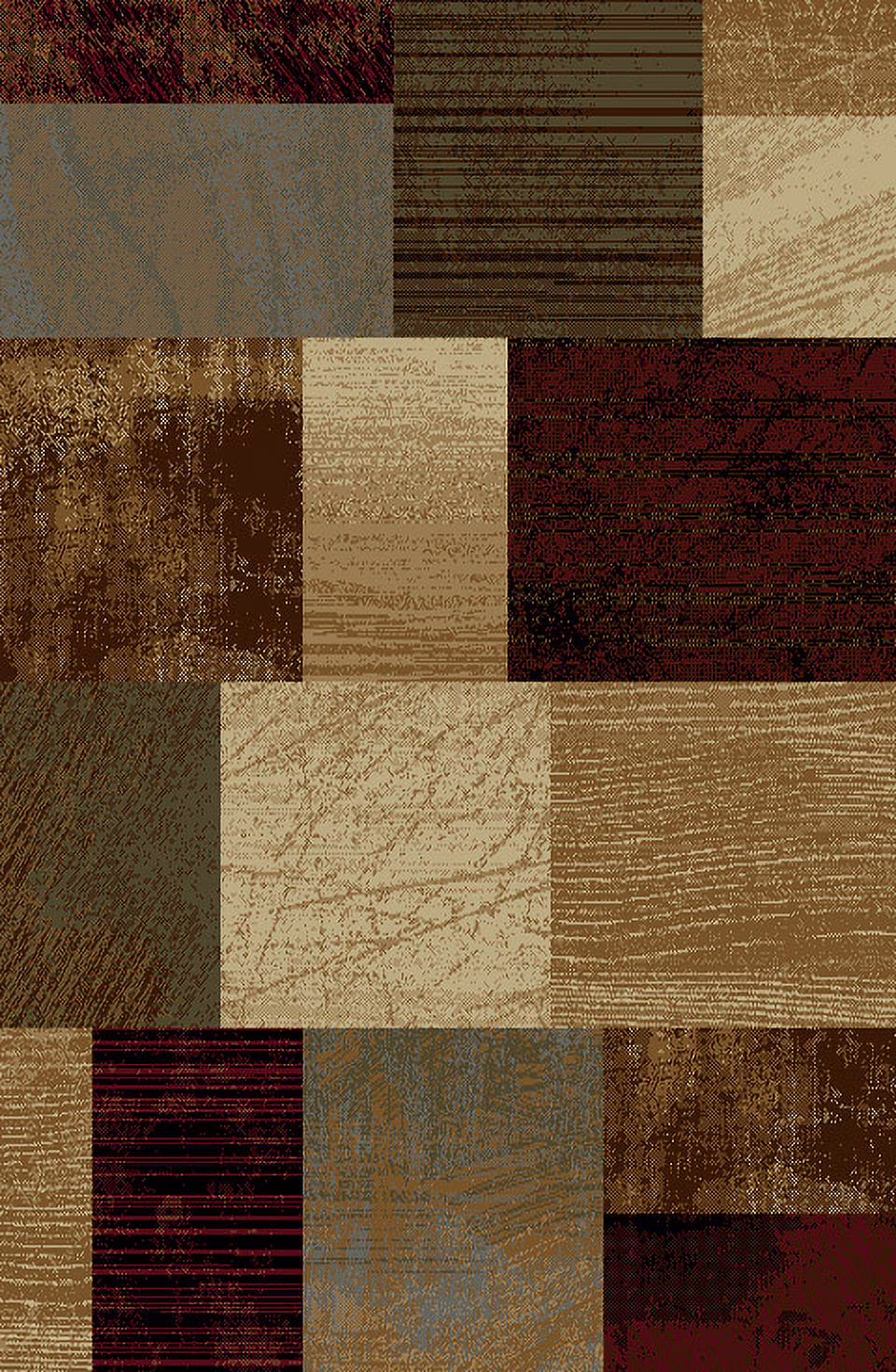 Tayse Elegance Area Rug 5210 Multi Boxes Squares 5′ x 7′ Rectangle