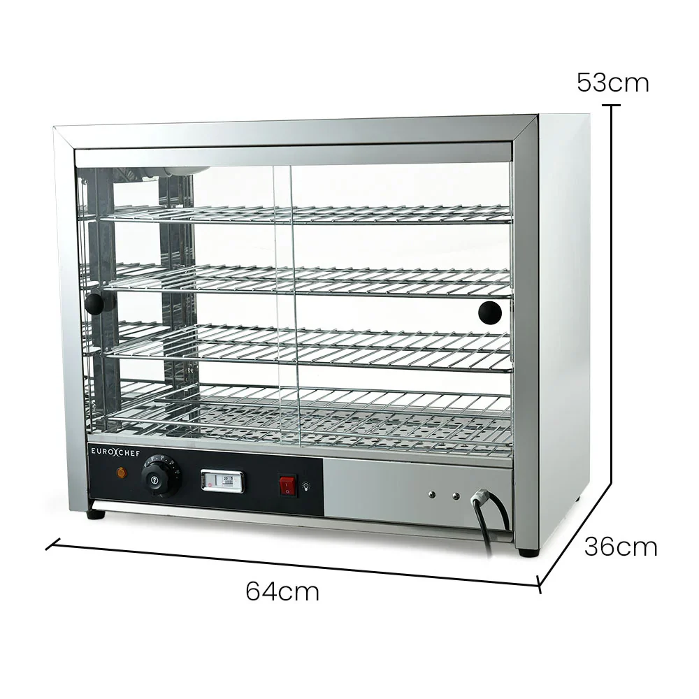 EUROCHEF Electric Food Warmer Display, 1000W, 4-Tier Stainless Steel