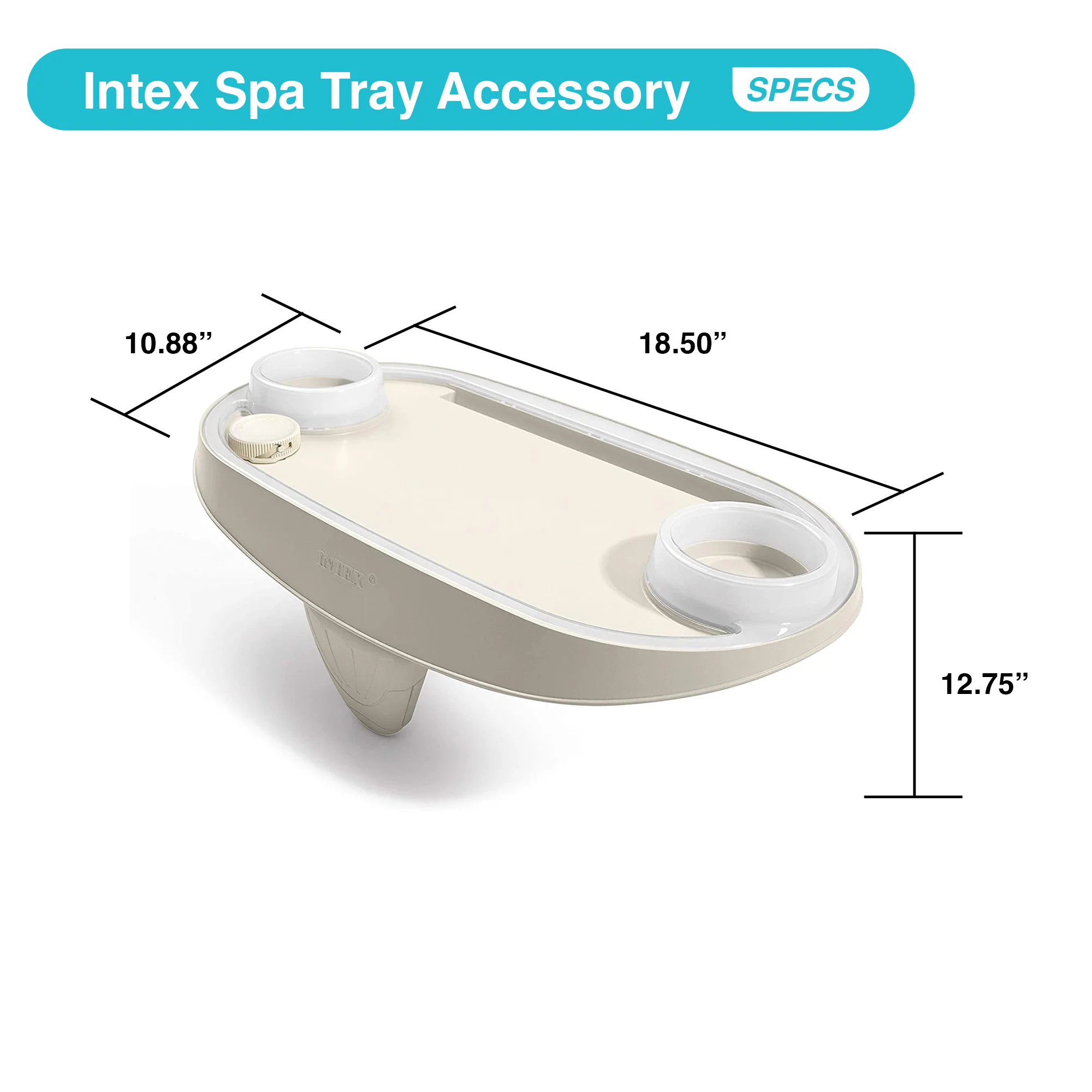 Intex PureSpa Plus Greystone Inflatable Hot Tub, 94 x 28", with Phone Tray