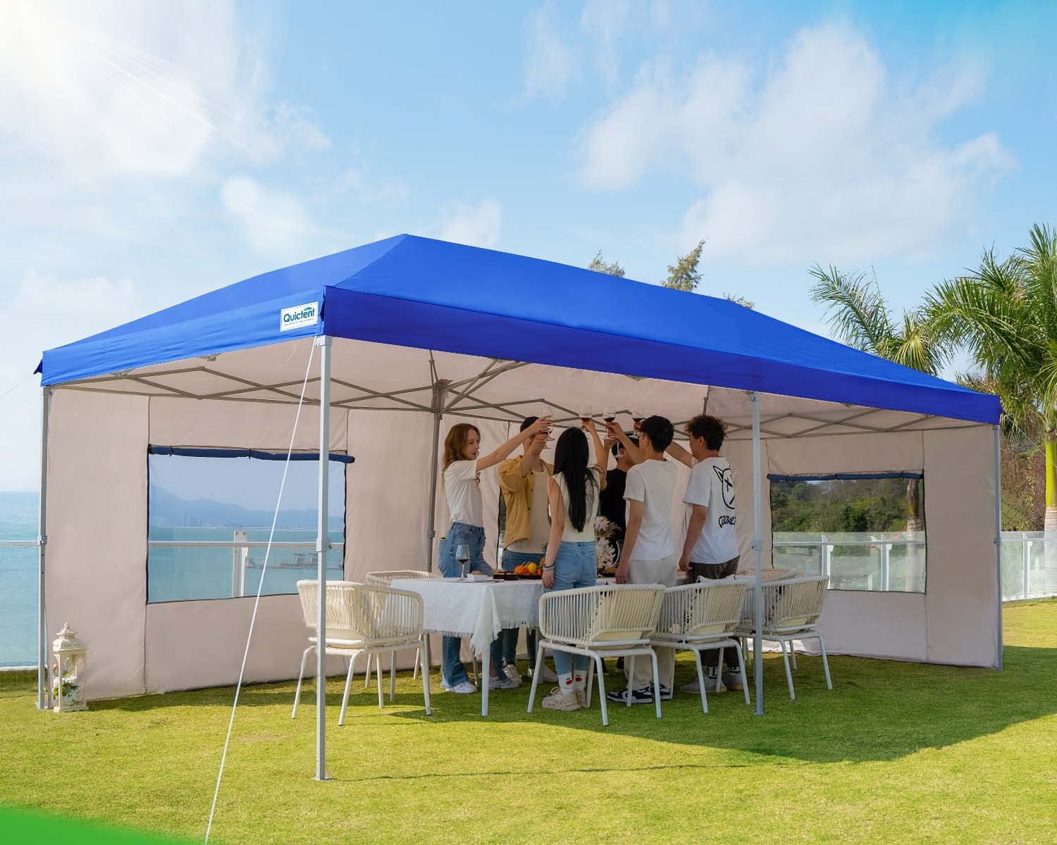 Quictent 10' x 20' White Instant, Event and Pop-up Outdoor Canopy