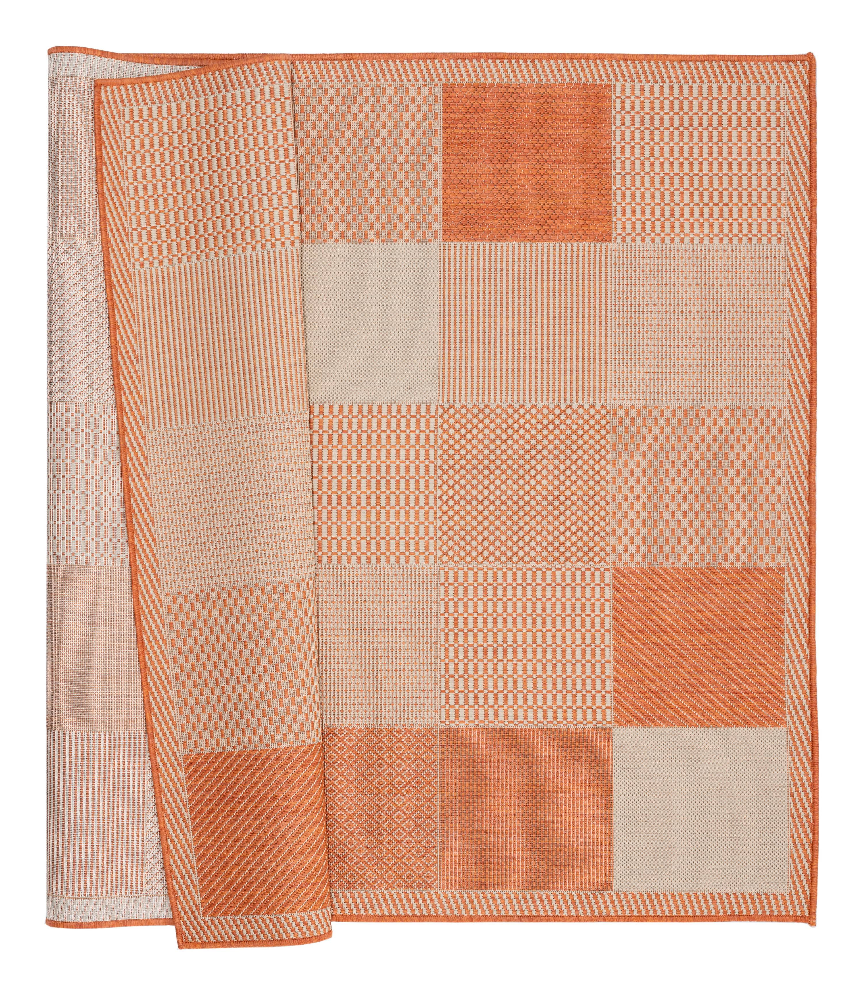 United Weavers Mali Dabeda Contemporary Geometric Area Rug, Orange, 5’3″ x 7’6″