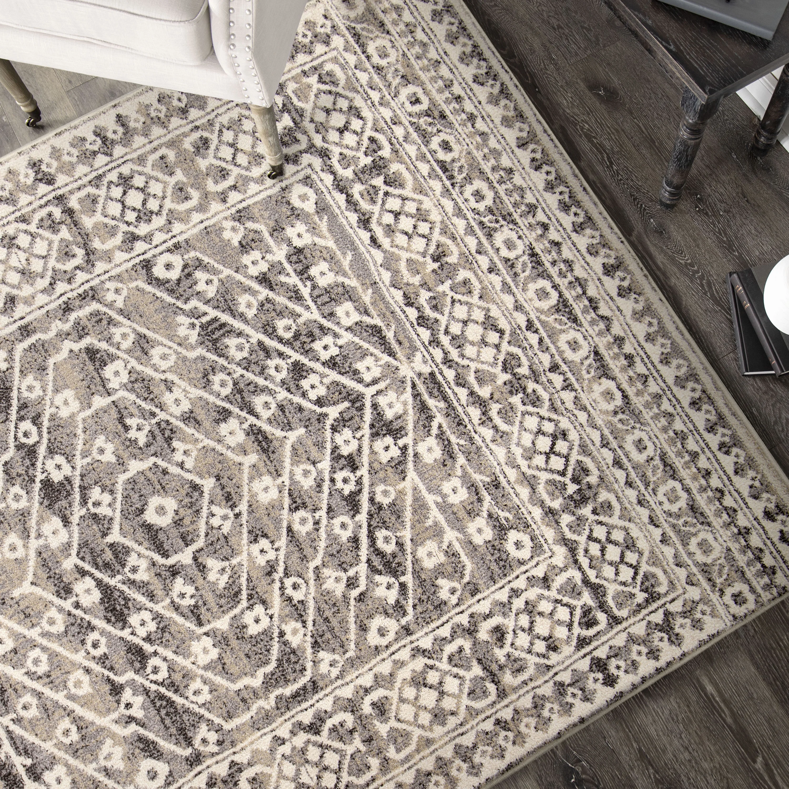 My Texas House Delilah 5'3" X 7'6" Blue Geometric Area Rug