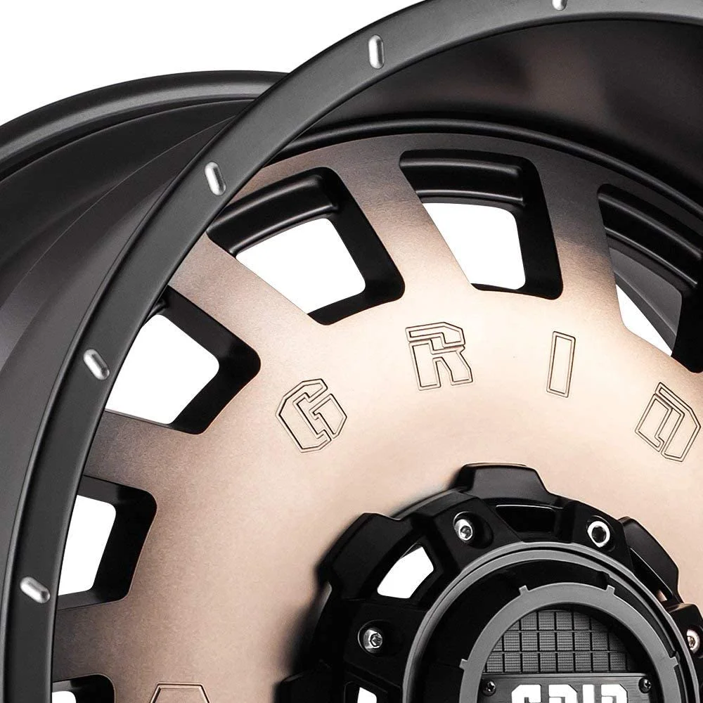 Grid OffRoad Custom Wheel 20″ x 10″ RIm Matte Black with Bronze Face Wheel
