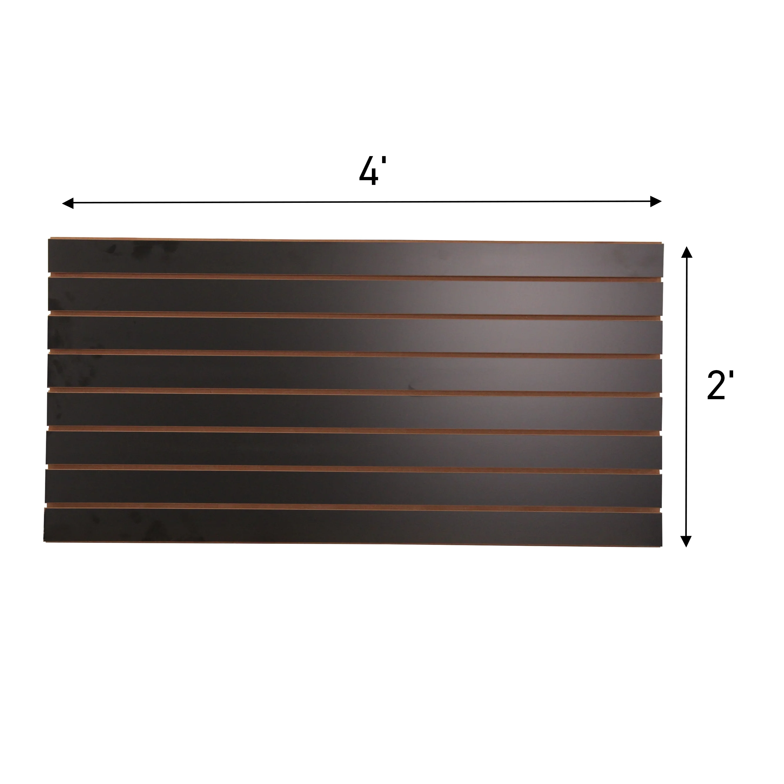 SSWBasics 4 ft x 2 ft Horizontal Black Slatwall Panels for Wall (24″H x 48″L) – Pack of 2 – Garage Wall Organizer Panels and Craft Storage Organization Slatwall Panel