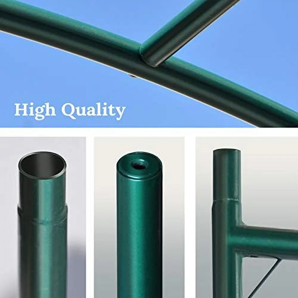 Large Garden Support Arch Frame Climbing Plant Arch Arbor for Various Climbing Plant Roses Vines Birthday Wedding Party Decoration Pergola Frame (6.5 x 7 x 7.2ft)