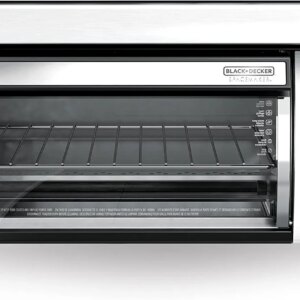 BLACK DECKER SpaceMaker Under Counter Toaster Oven, Digital Controls, Black/Stainless Steel, Fits 9′′ Pizza or 4 Slices