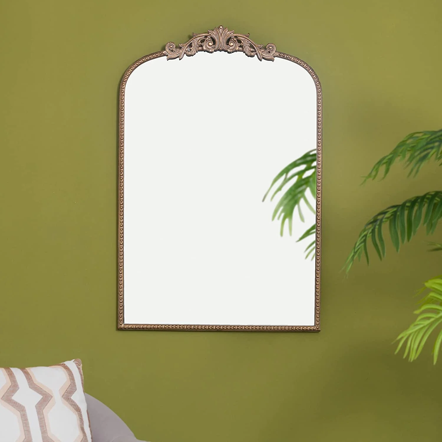 A&B Home Arched Mirror - 24" x 36" Gold Mirror for Wall Decor