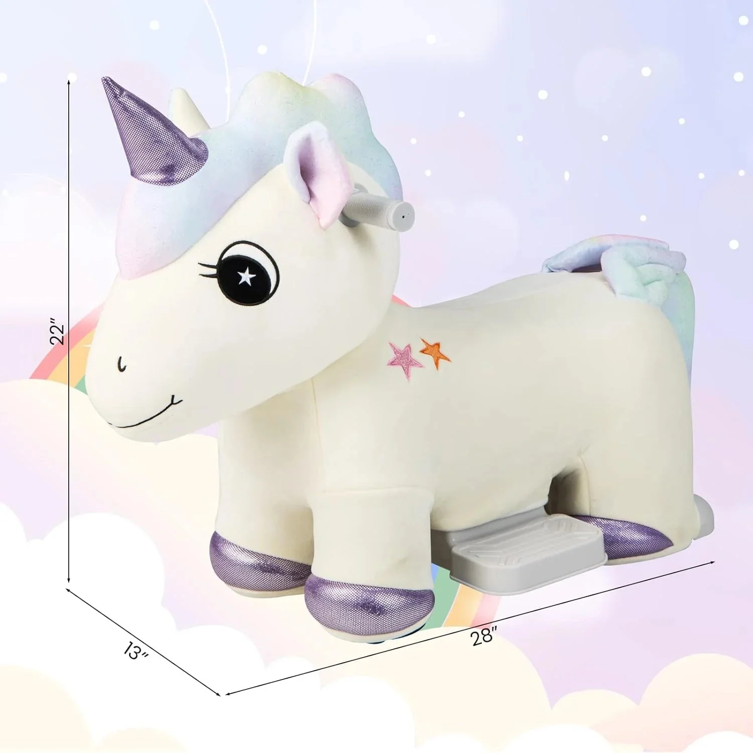 Kids Ride Unicorn, 6V Battery Powered Electric Animal Toy