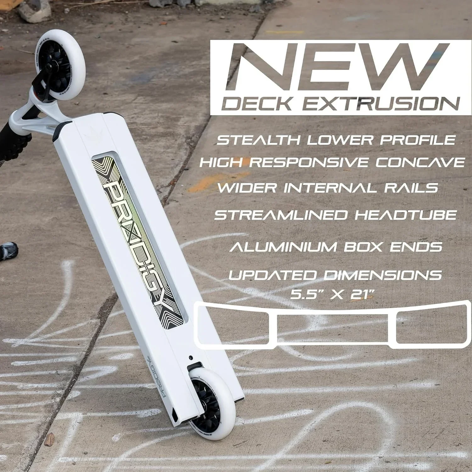 Envy Prodigy X Street Complete Scooter, White, 5.5 x 21 in - COMPPROXSTWH