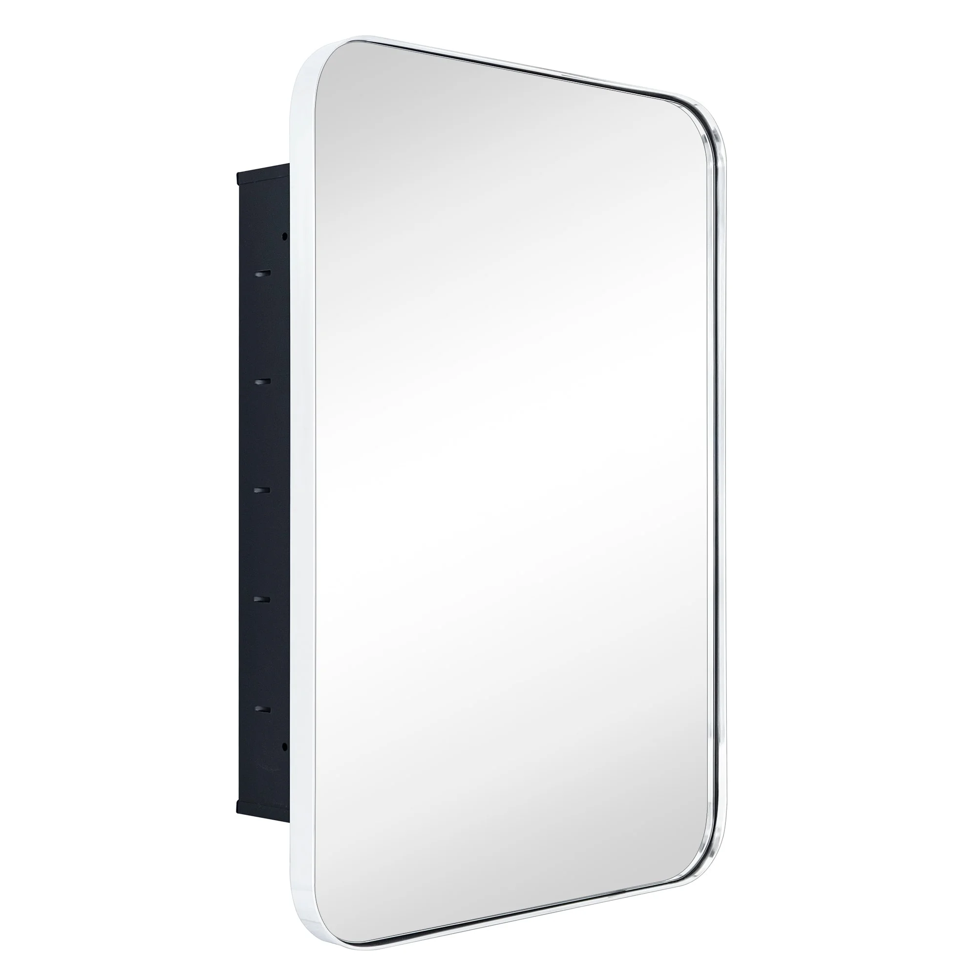 TEHOME WH Recessed Framed Medicine Cabinet with Mirror and Adjustable Shelves 16″ x 24″ – Chrome