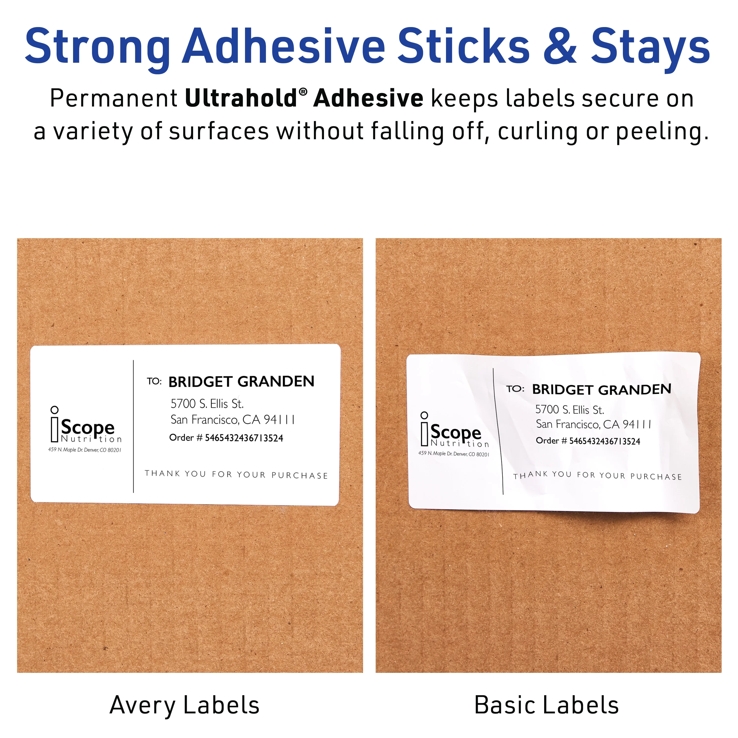 Avery 5-1/2" x 8-1/2" Labels, Ultrahold, 1,000 Labels (95526)