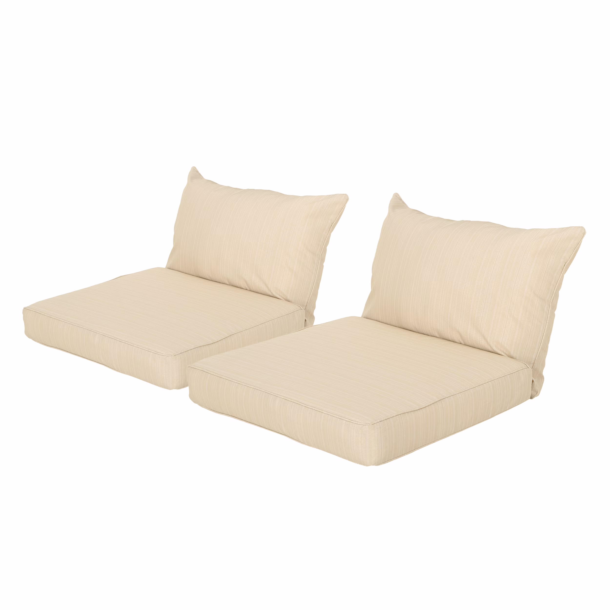 Noble House 23.50"x 27.00" White Rectangle Chair Outdoor Seating Cushions (2 Pack)