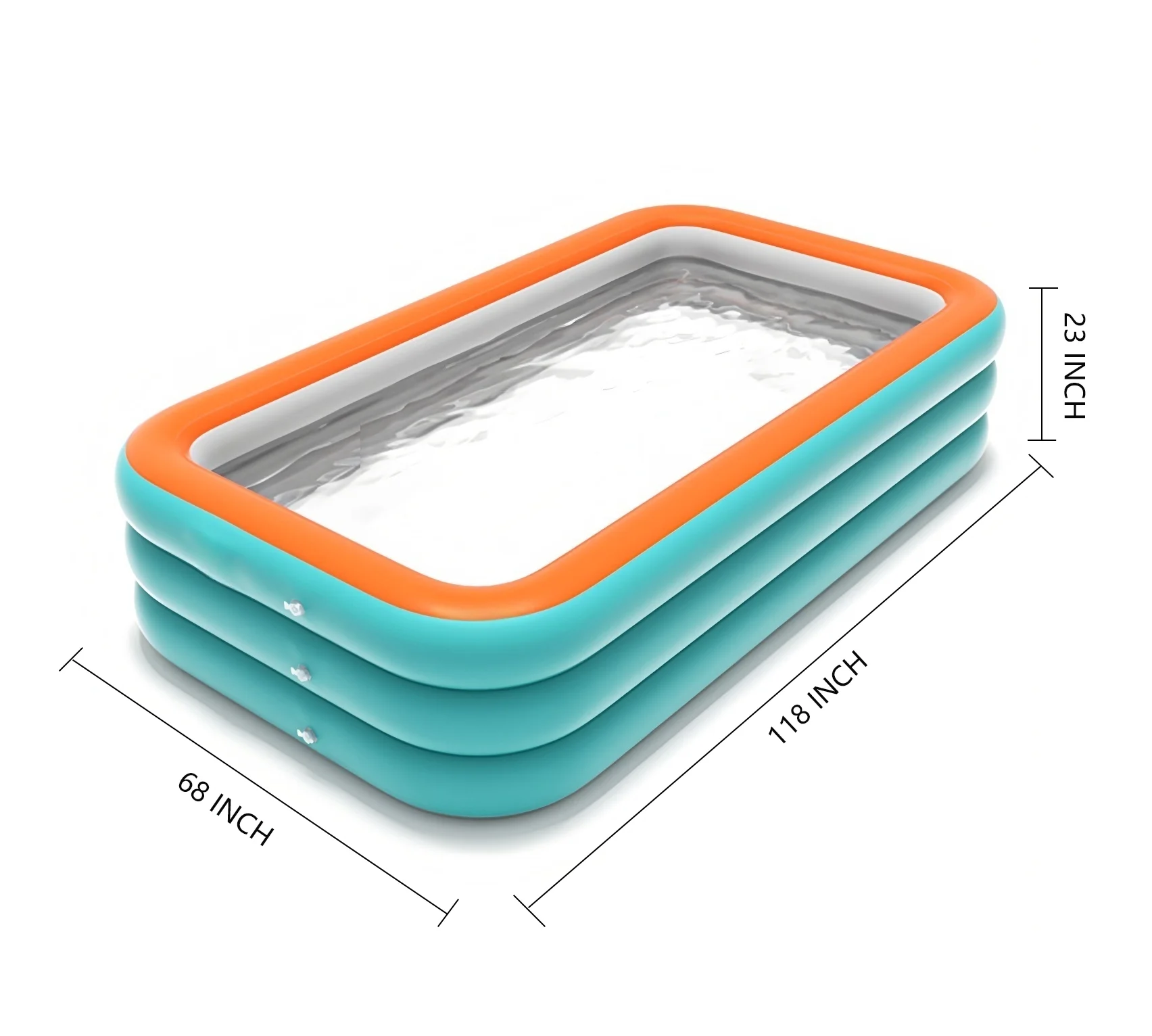 ZQIULDY Inflatable Swimming Pool for Kids and Adults, 118" X 68" X 23" Big Inflatable Pool, Family Swimming Pool for Toddlers Adult, Garden Lawn, Backyard Summer Water Party Pool