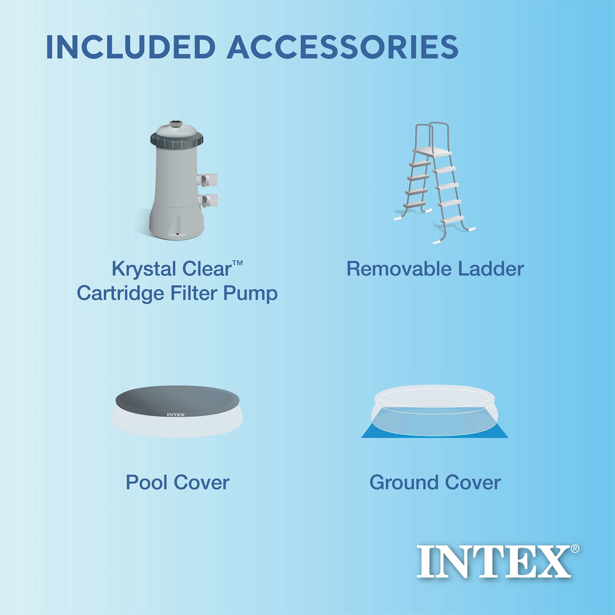 Intex 18' x 48" Inflatable Outdoor Pool Set with Filter Cartridges (6 Pack)