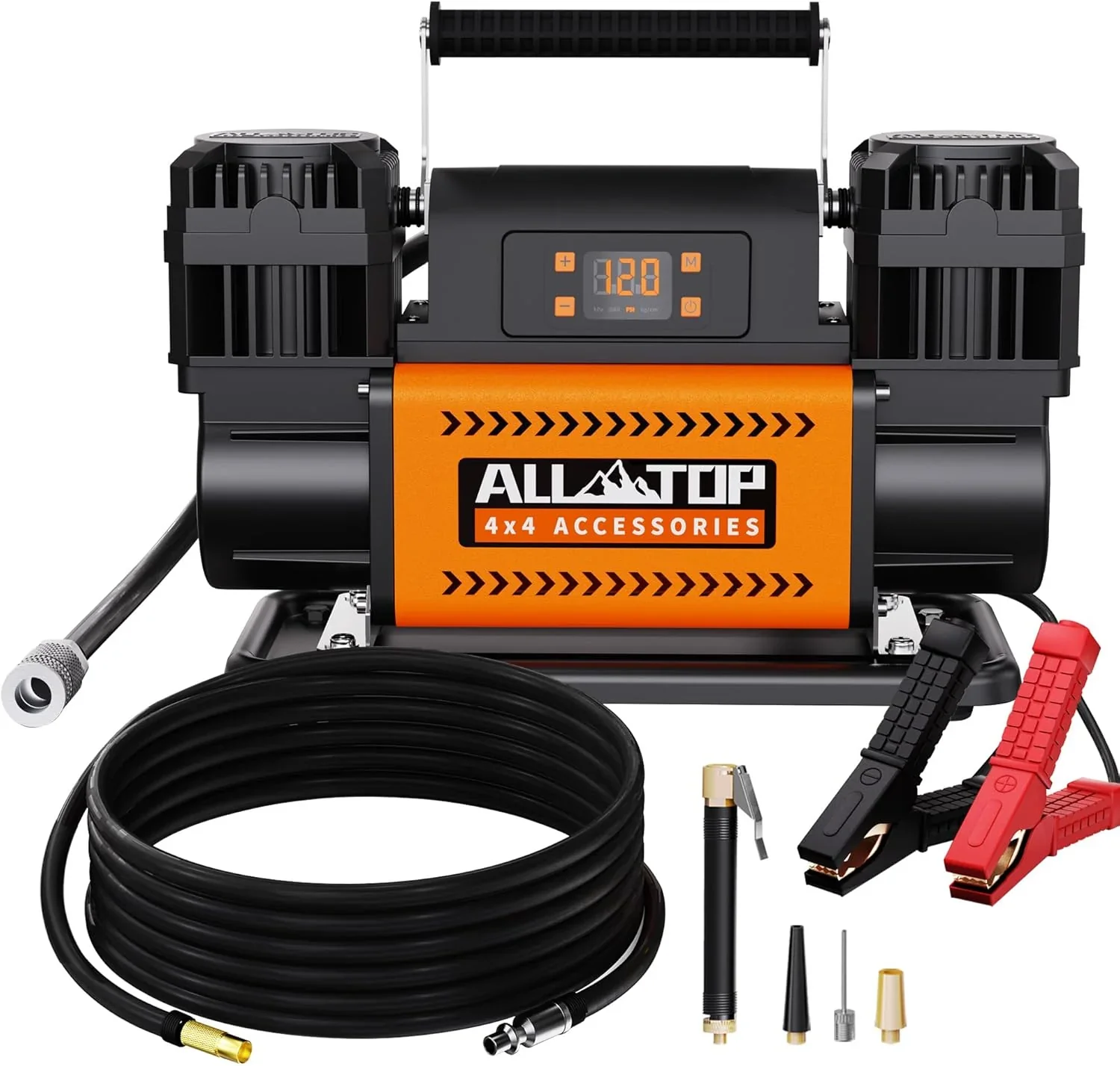 ALL-TOP 12V Dual Cylinder Air Compressor With LCD, 150PSI – ATACR350DG