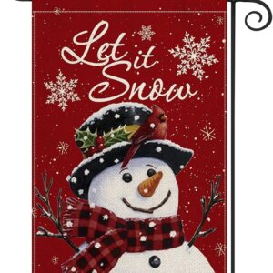 Artoid Mode Let It Snow Winter Snowman Garden Flag 12 x 18