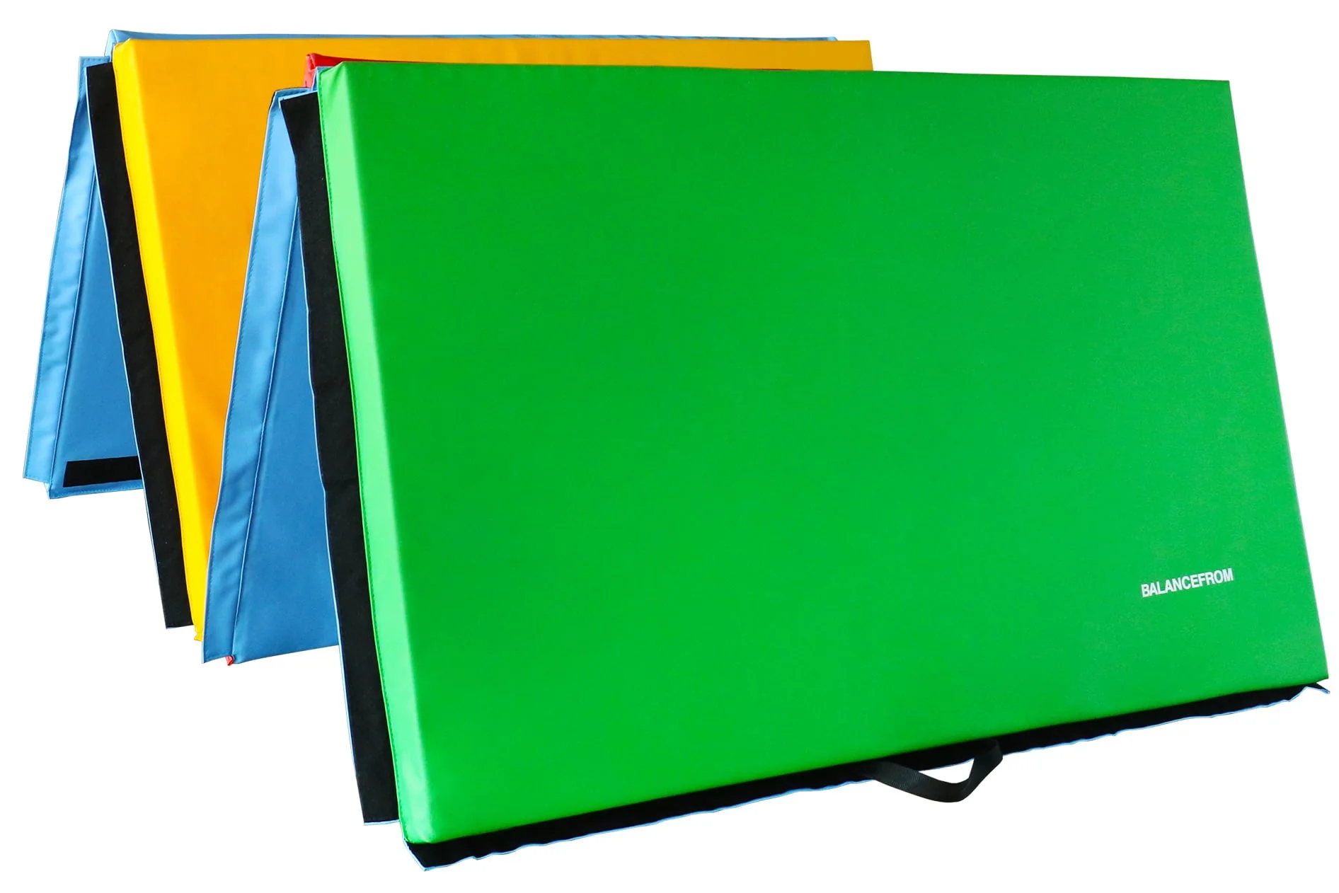 BalanceFrom All-Purpose 4 Ft. x 10 Ft. x 2 In. Extra Thick High Density Anti-Tear Gymnastics Flooring Gym Folding Exercise Aerobics Mats, Multi Color