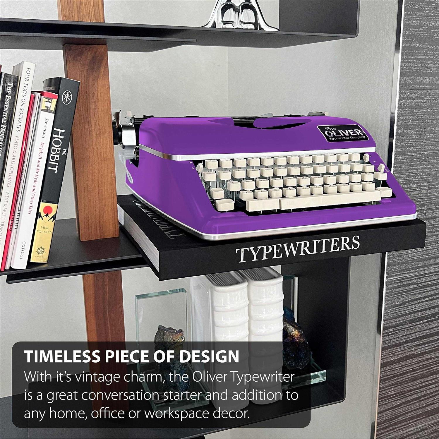 The Oliver Typewriter Company Manual Typewriter, Purple, 11-in Carriage